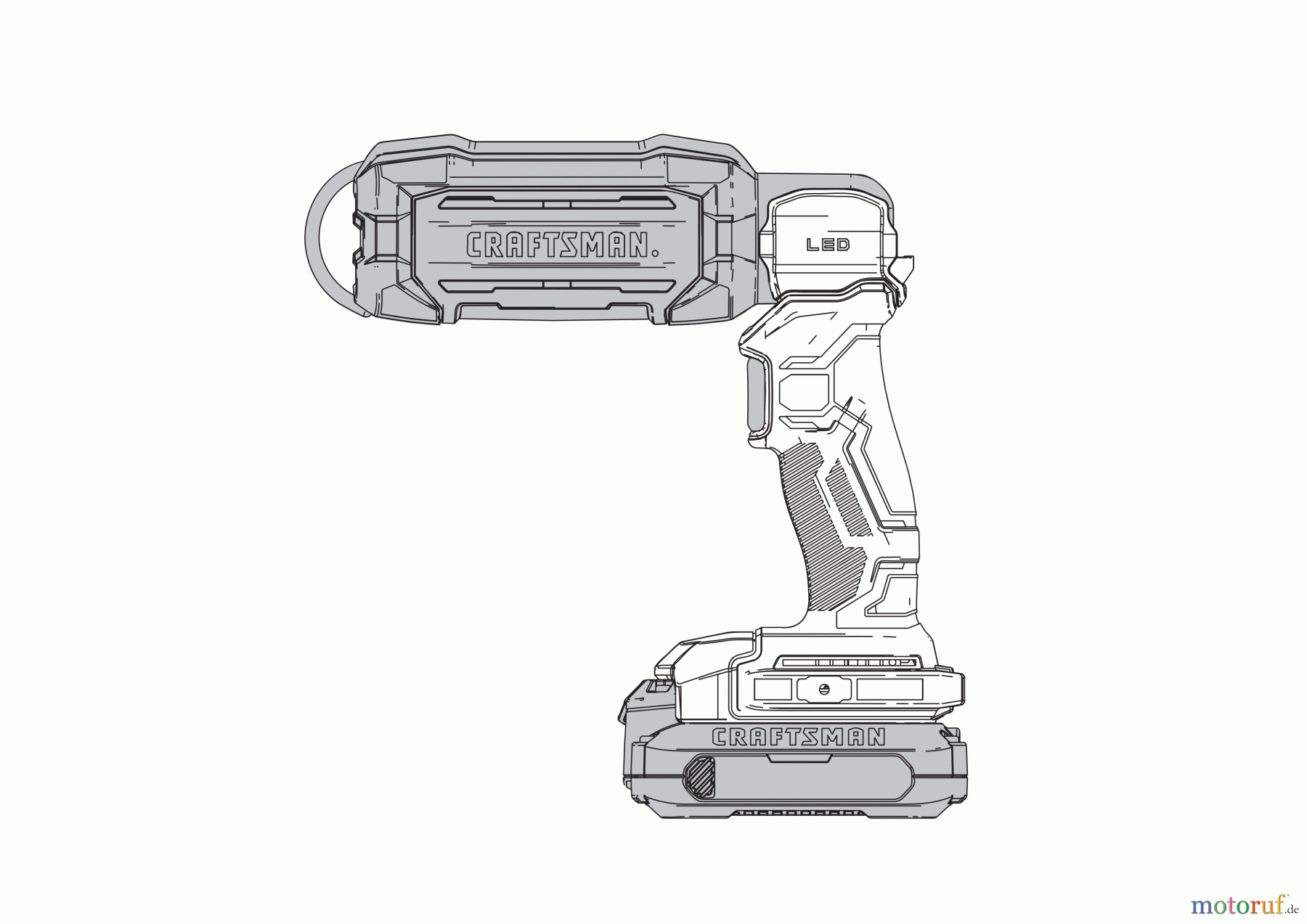 CRAFTSMAN CORDLESS OPTICS ARBEITS-LICHT CMCL050BR Seite 1