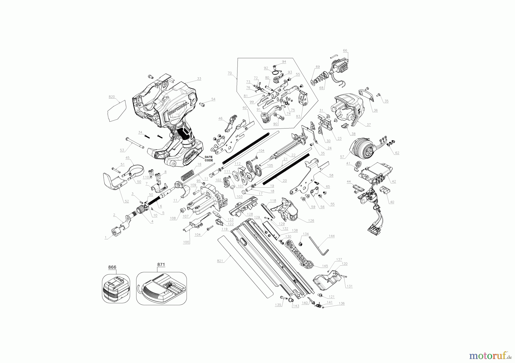 CRAFTSMAN CORDLESS NAILERS AKKU NAGLER CMCN621PLBR Seite 1