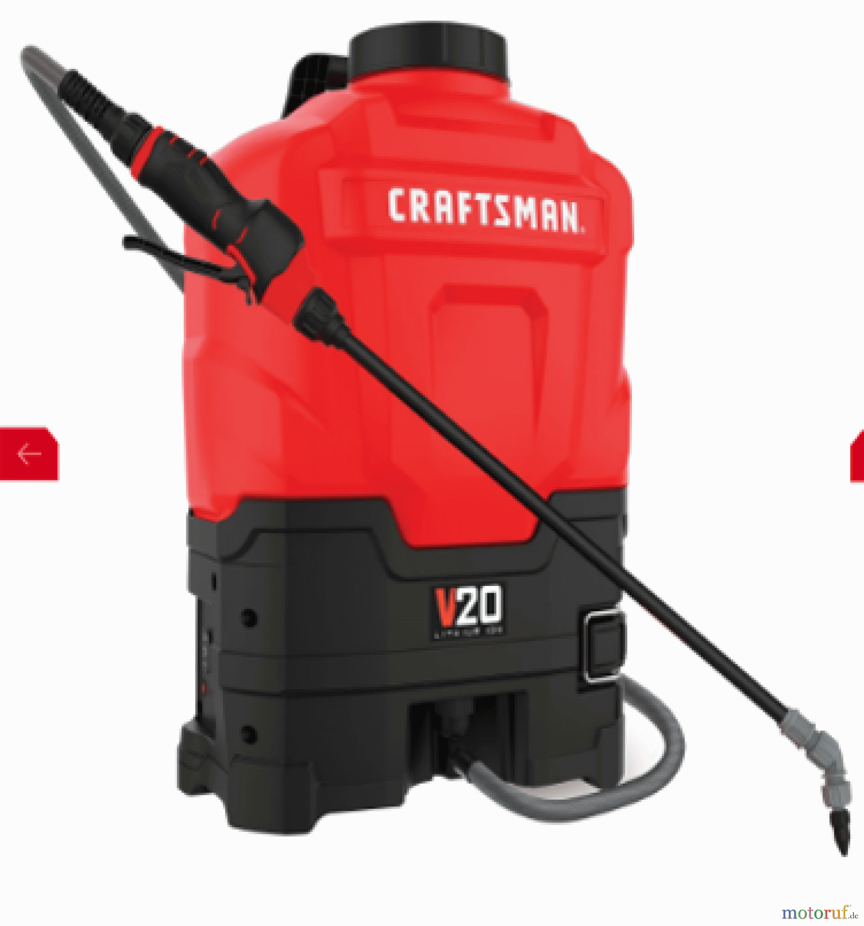 CRAFTSMAN AIR PAINT 4 GAL. V20 BATTERY POWERED BACKPACK SPRAYER CMXCAFG190682 Seite 1