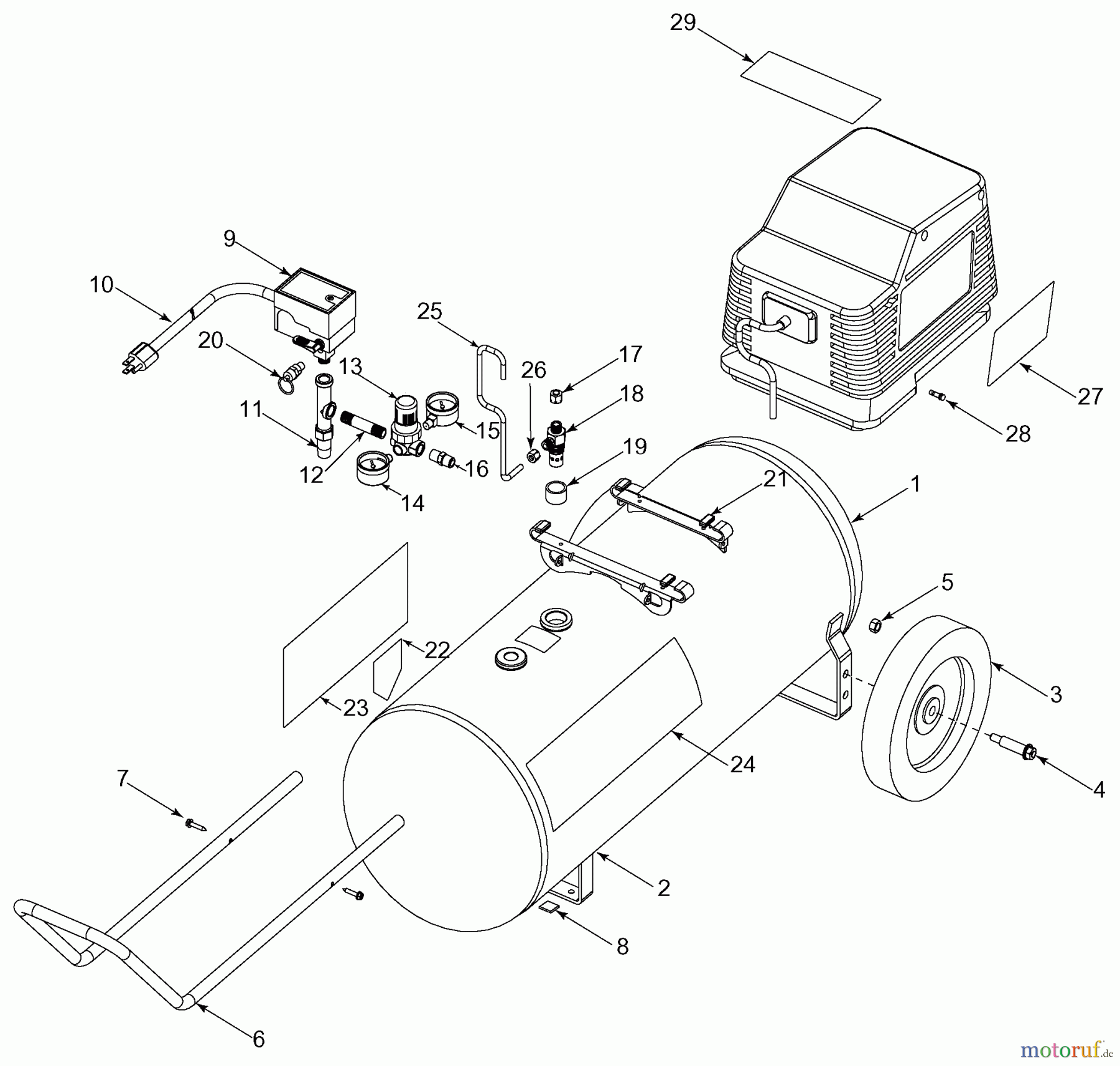 CRAFTSMAN Divers A 2.0HP 15G HP UM 1STG 12 919-16714 Seite 1