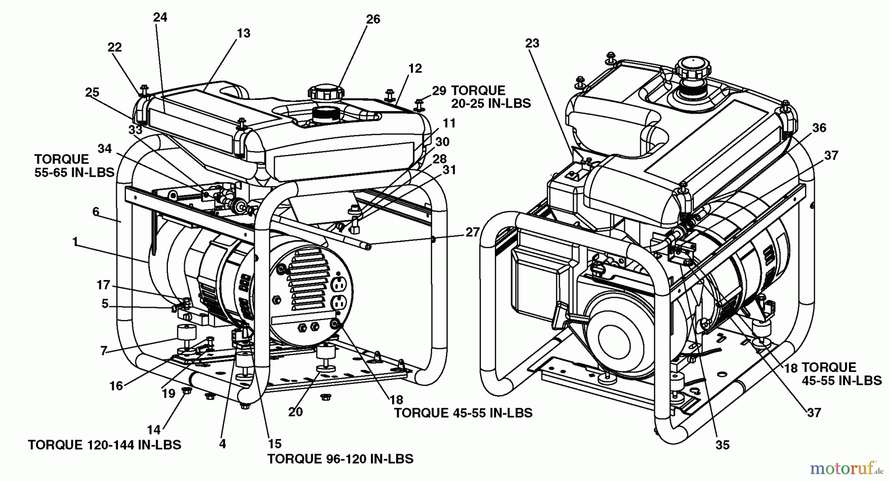 CRAFTSMAN Divers G 3000W 6.5HP B&S 919-67003 Seite 1