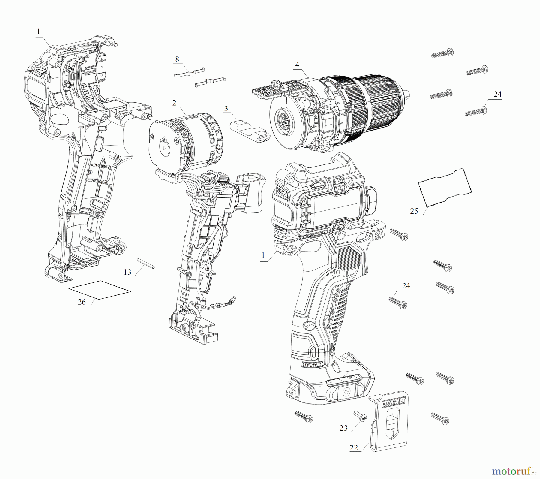 DEWALT AKKUBOHRER CDLS DRILLS 12V AKKU SCHRAUBER DCD701B Seite 1