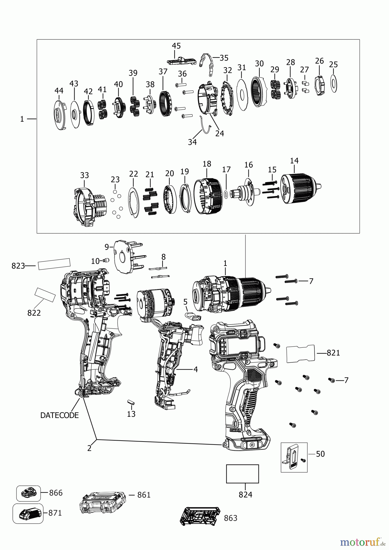DEWALT AKKUBOHRER CDLS DRILLS 12V AKKU SCHRAUBER DCD701S1KE Seite 1