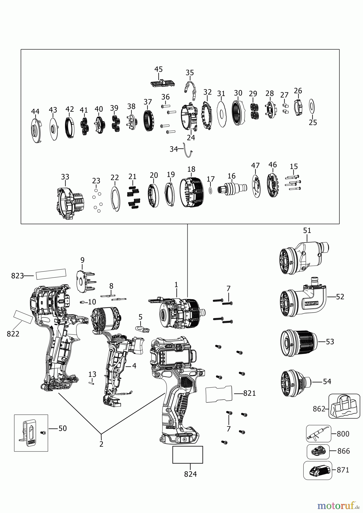 DEWALT AKKUBOHRER CDLS DRILLS 12V MULTITOOL DCD703D1 Seite 1