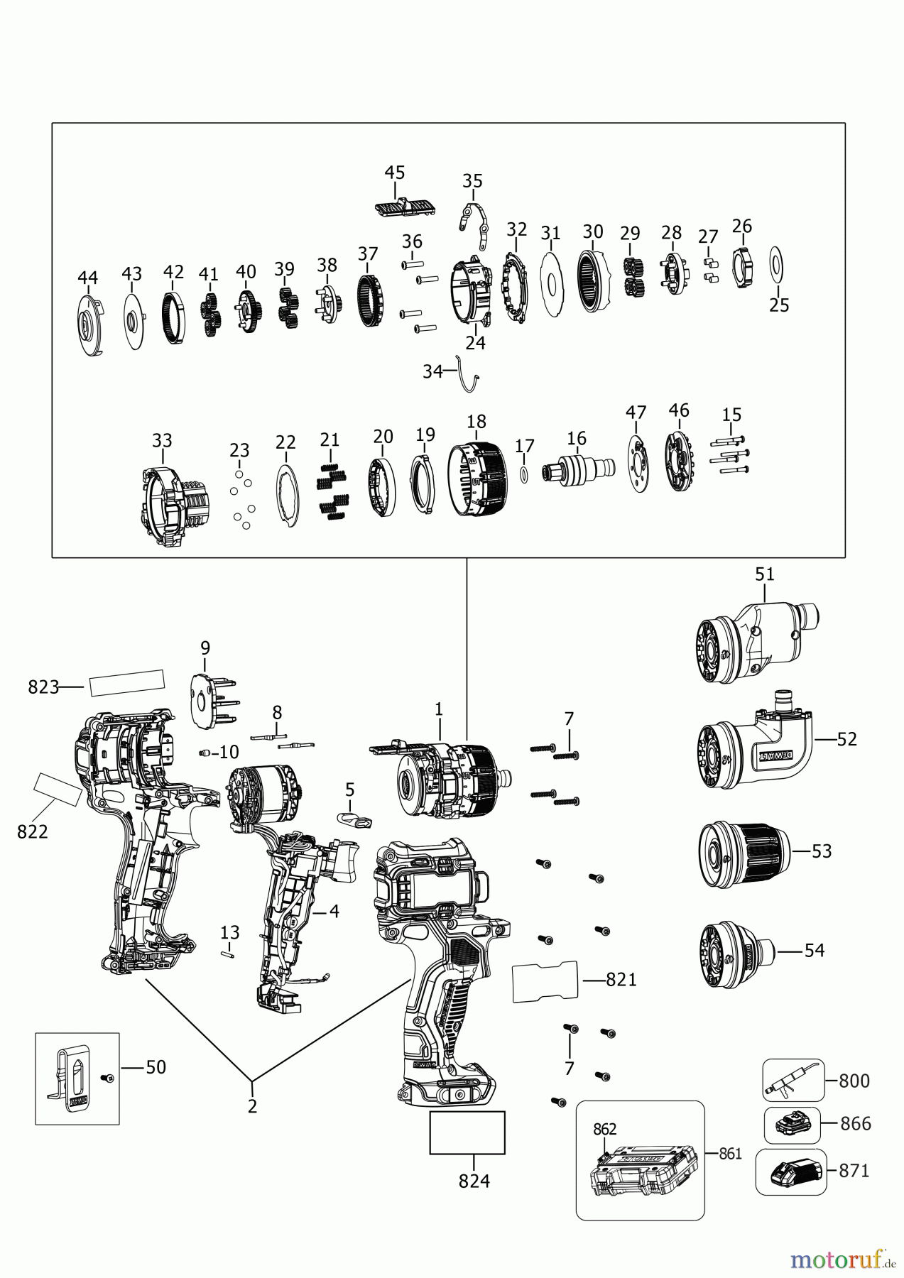 DEWALT AKKUBOHRER CDLS DRILLS 18V MULTITOOL DCD703D2 Seite 1