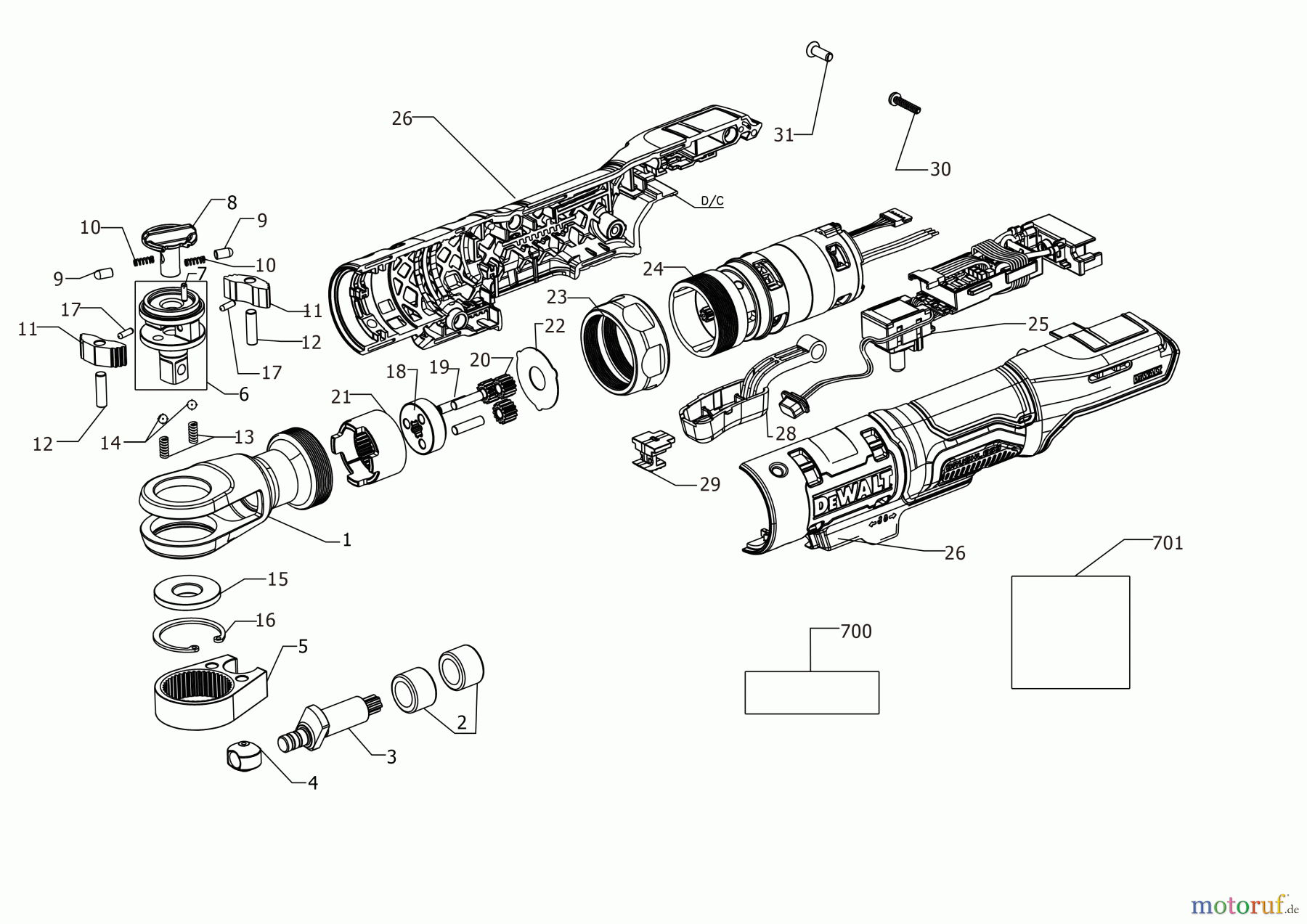 DEWALT SCHRAUBER Akku Schrauber RATSCHE DCF503N Seite 2