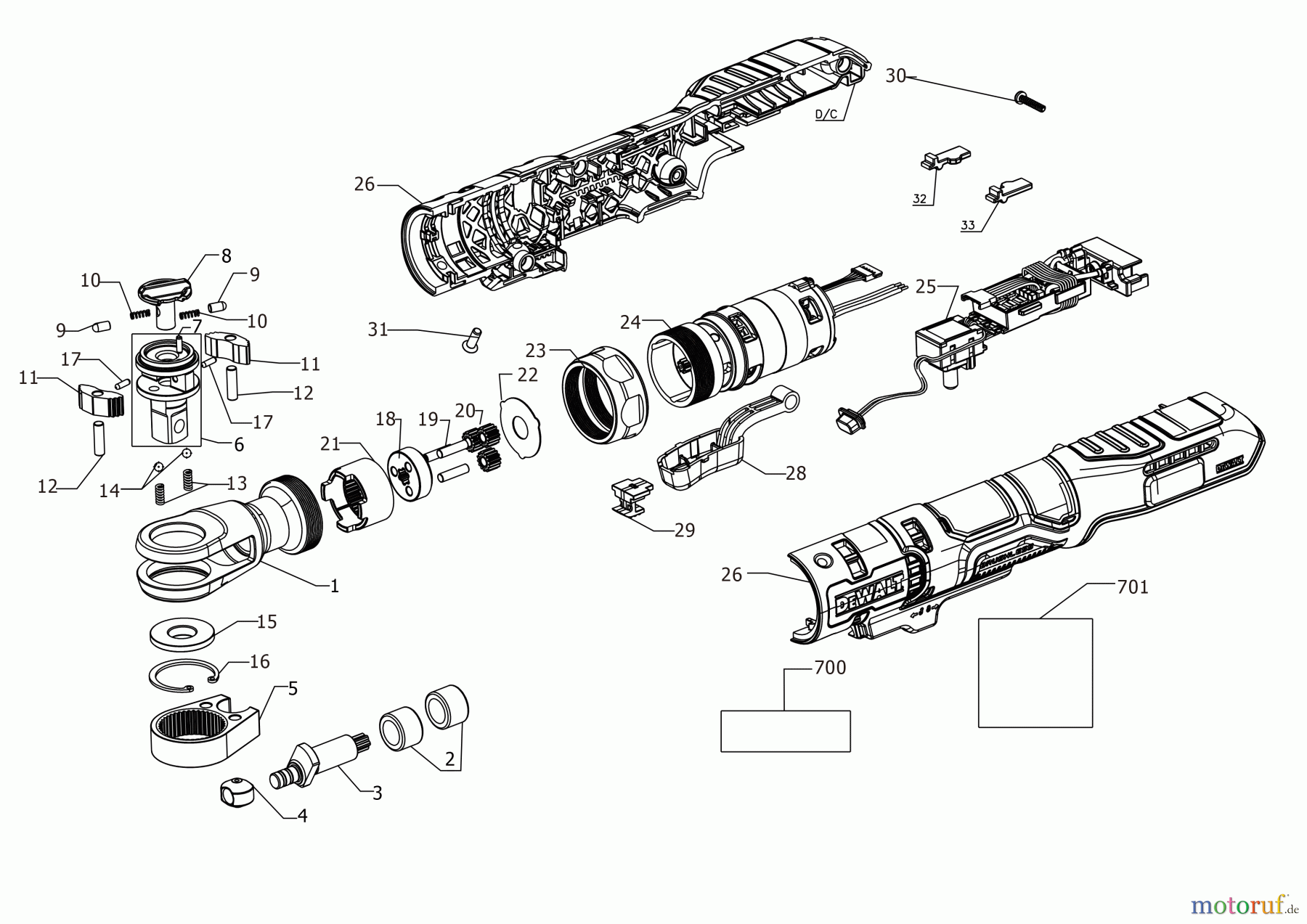 DEWALT SCHRAUBER Akku Schrauber RATSCHE DCF512N Seite 1
