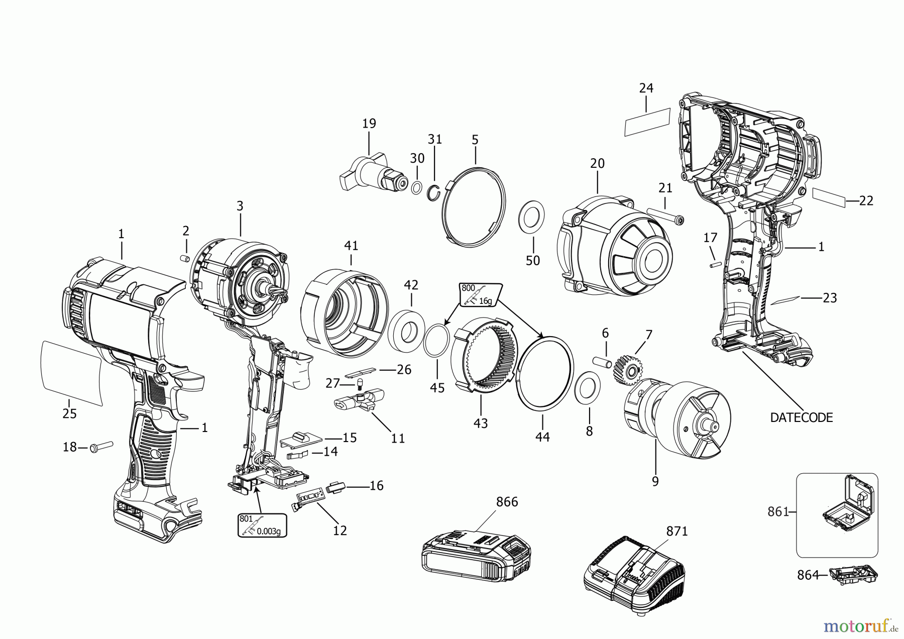 DEWALT SCHRAUBER Schlagschrauber AKKU DREHMOMENTSCHLÜSSEL DCF897P2 Seite 2