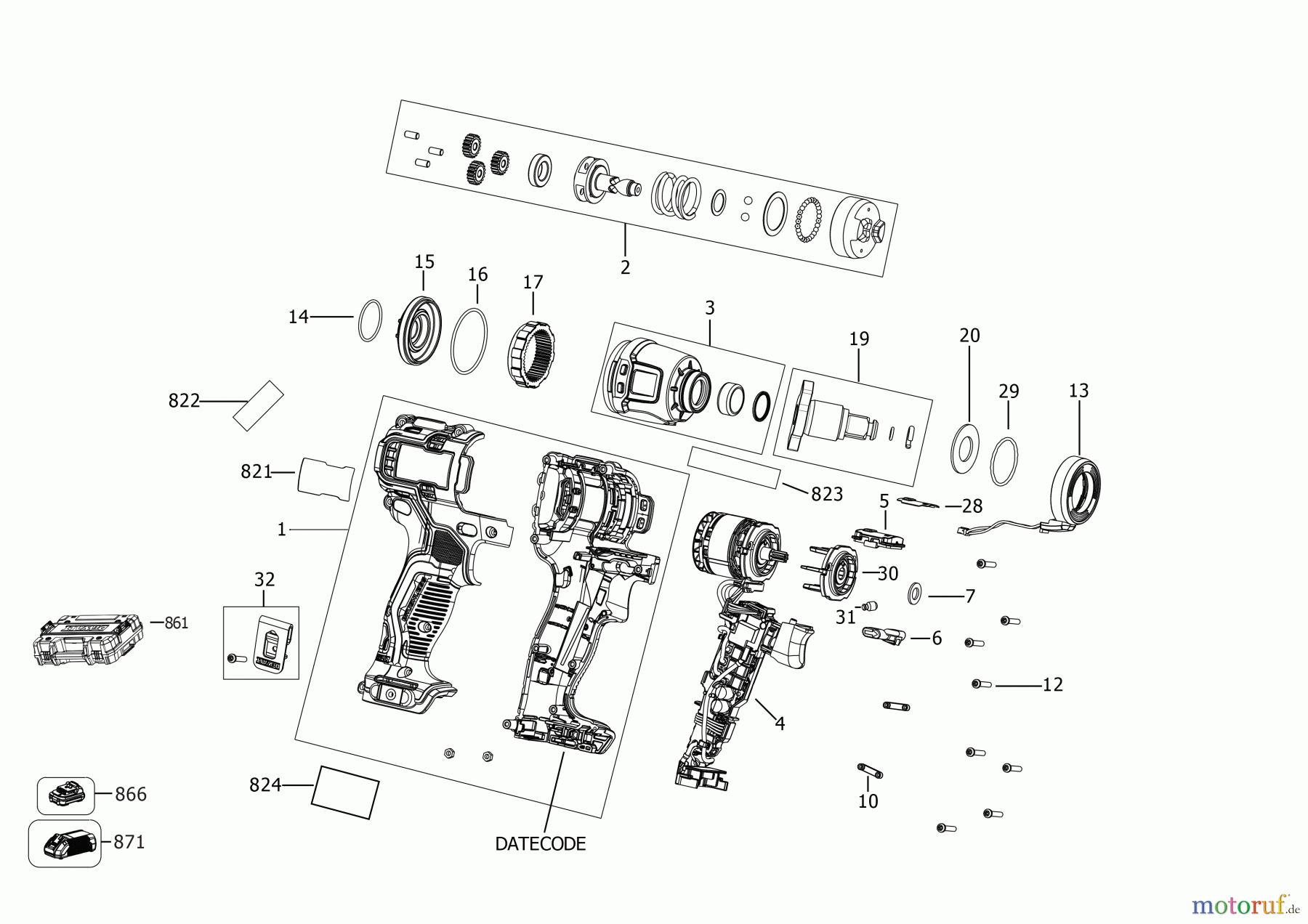 DEWALT SCHRAUBER Schlagschrauber SCHLAGSCHRAUBENSCHL. DCF902D2K Seite 1