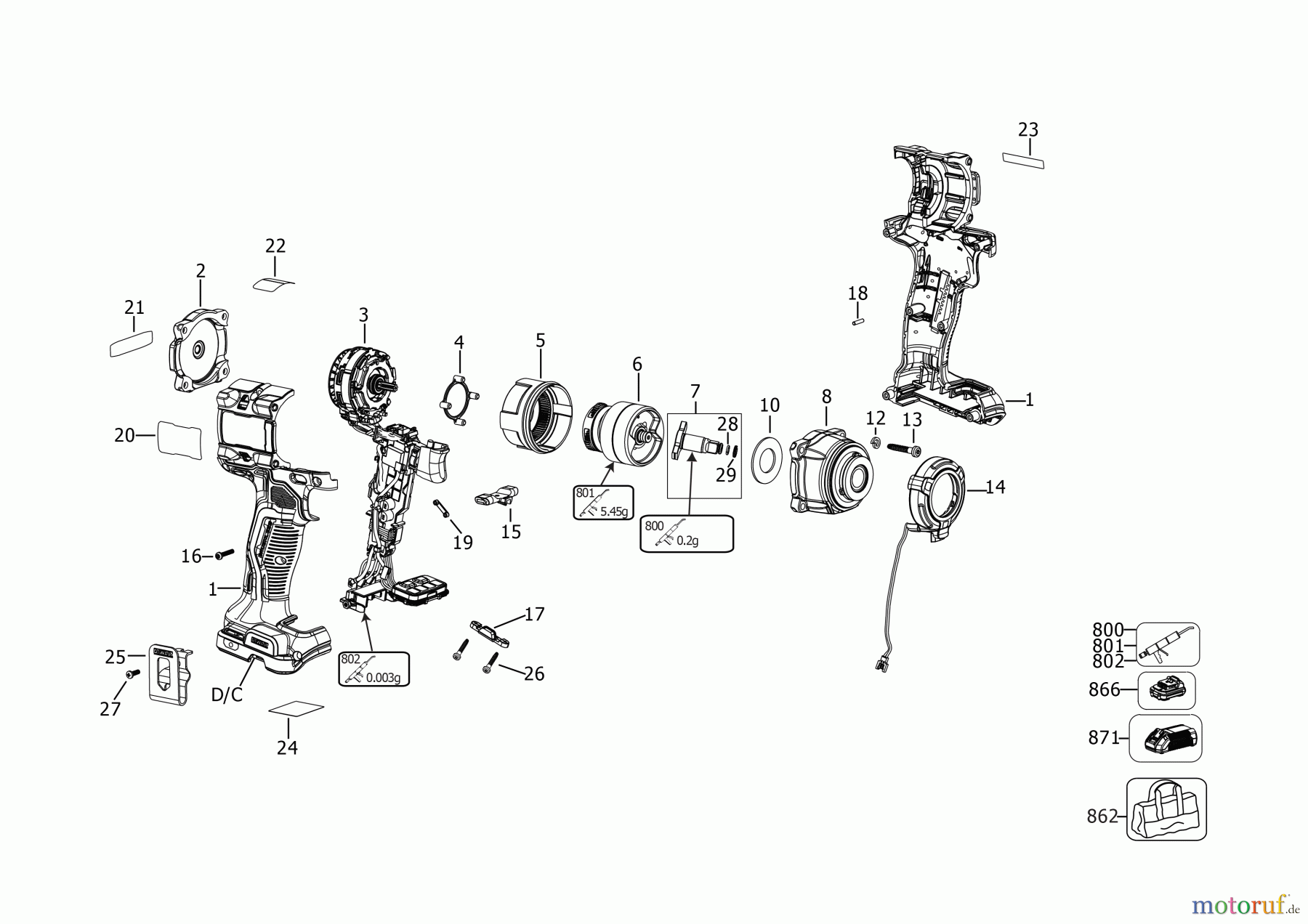 DEWALT SCHRAUBER Schlagschrauber SCHLAGSCHRAUBENSCHL. DCF923E1 Seite 1