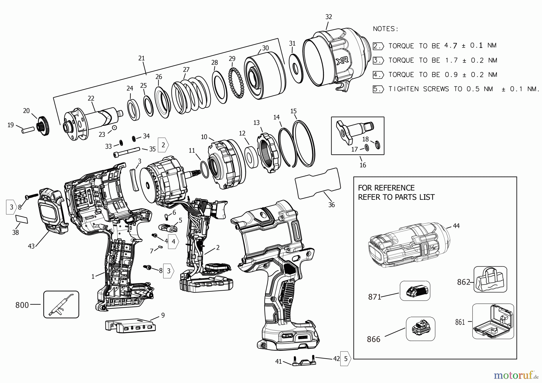 DEWALT SCHRAUBER Schlagschrauber AKKU DREHMOMENTSCHLÜSSEL DCF961P2T Seite 2