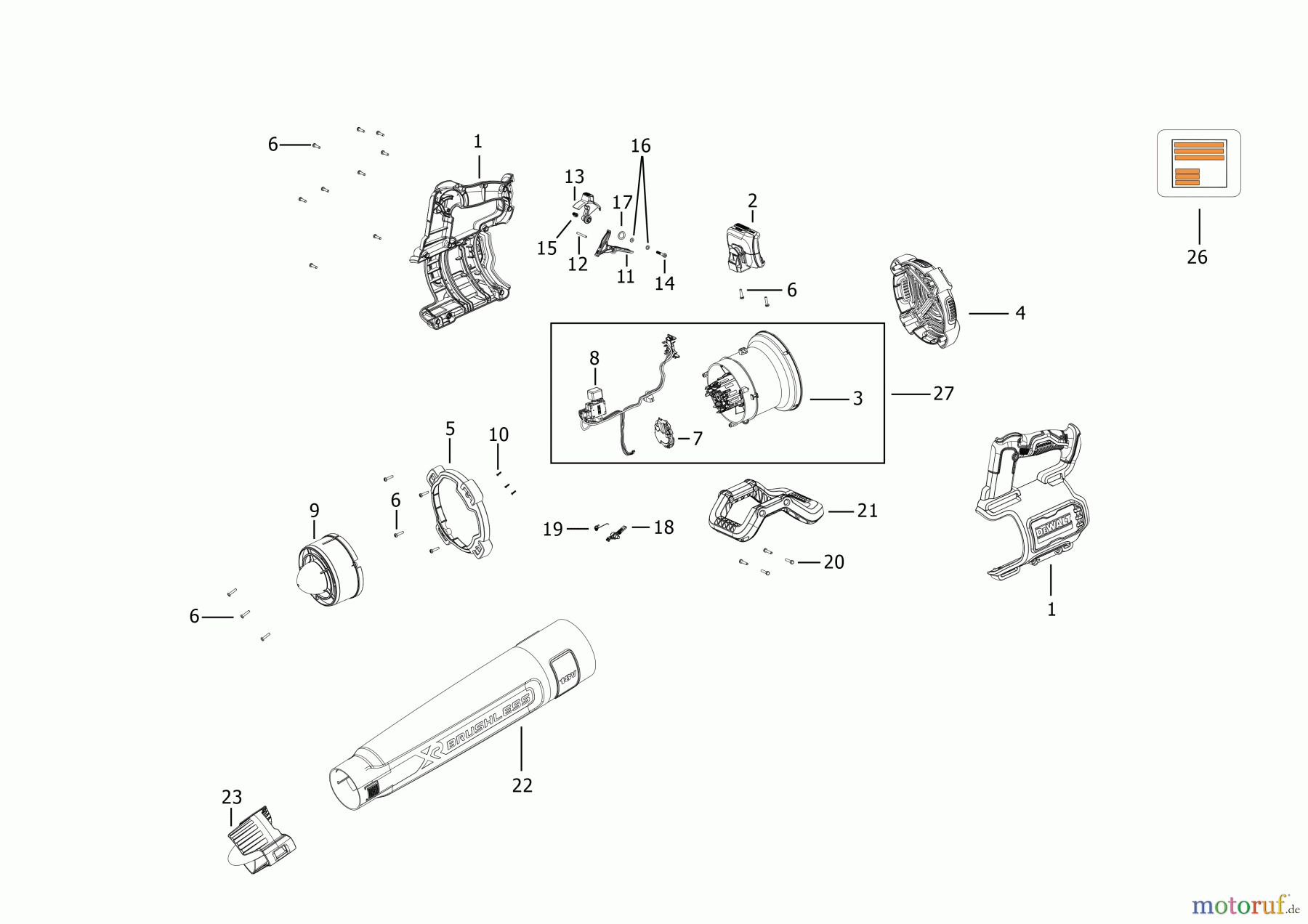 DEWALT Gartengeräte GEBLÄSE DCMBL562N Seite 1