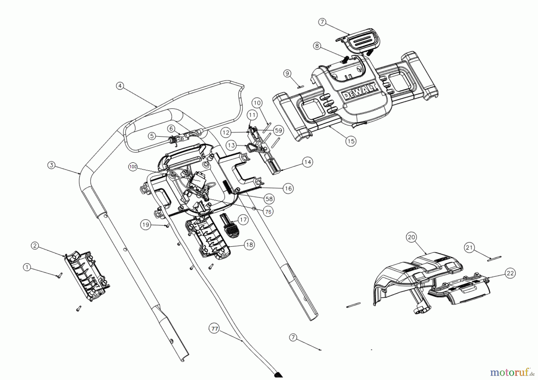  DEWALT Gartengeräte RASENMÄHER DCMWP233U2 Seite 5