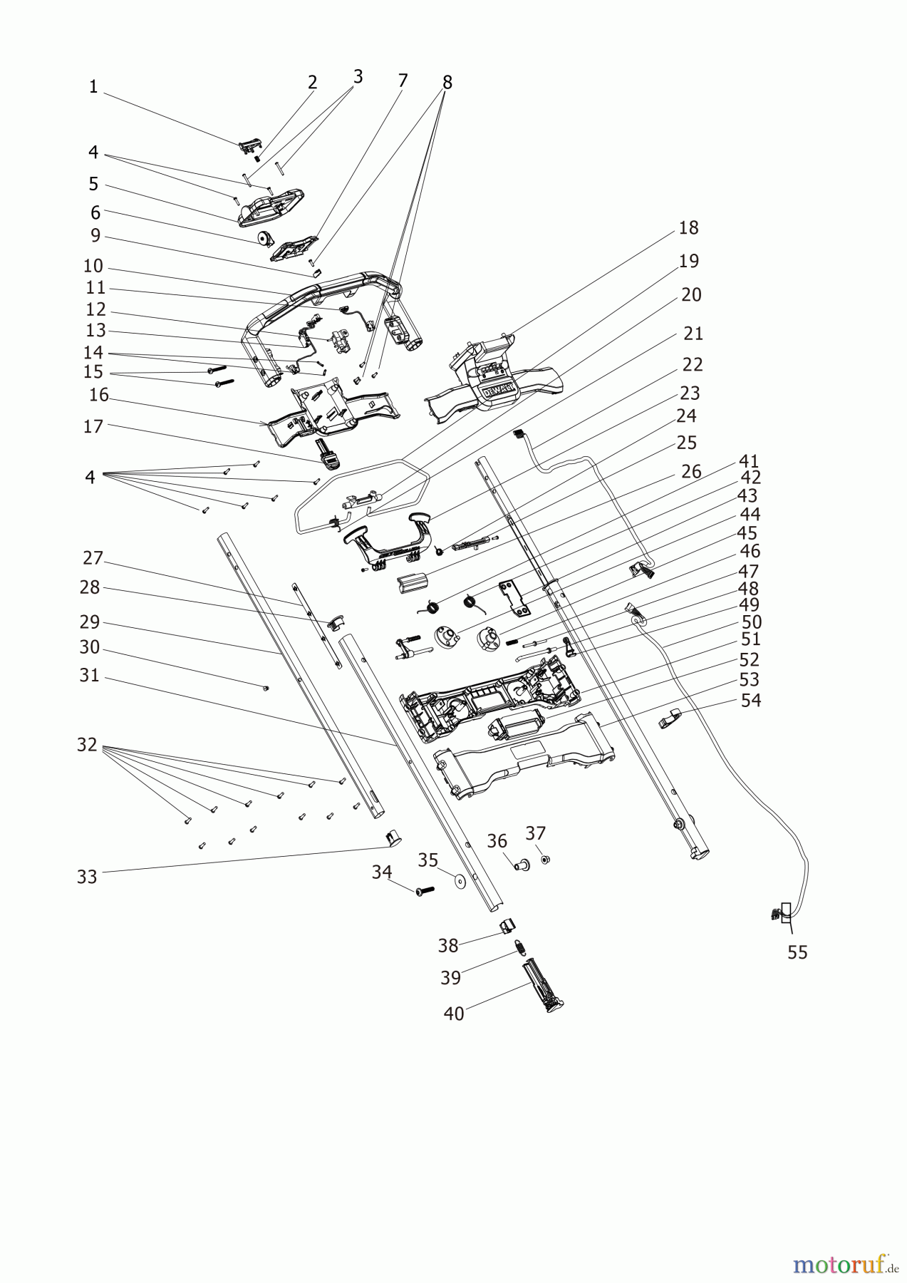  DEWALT Gartengeräte AKKU-RASEMMÄHER DCMWSP256U2 Seite 1