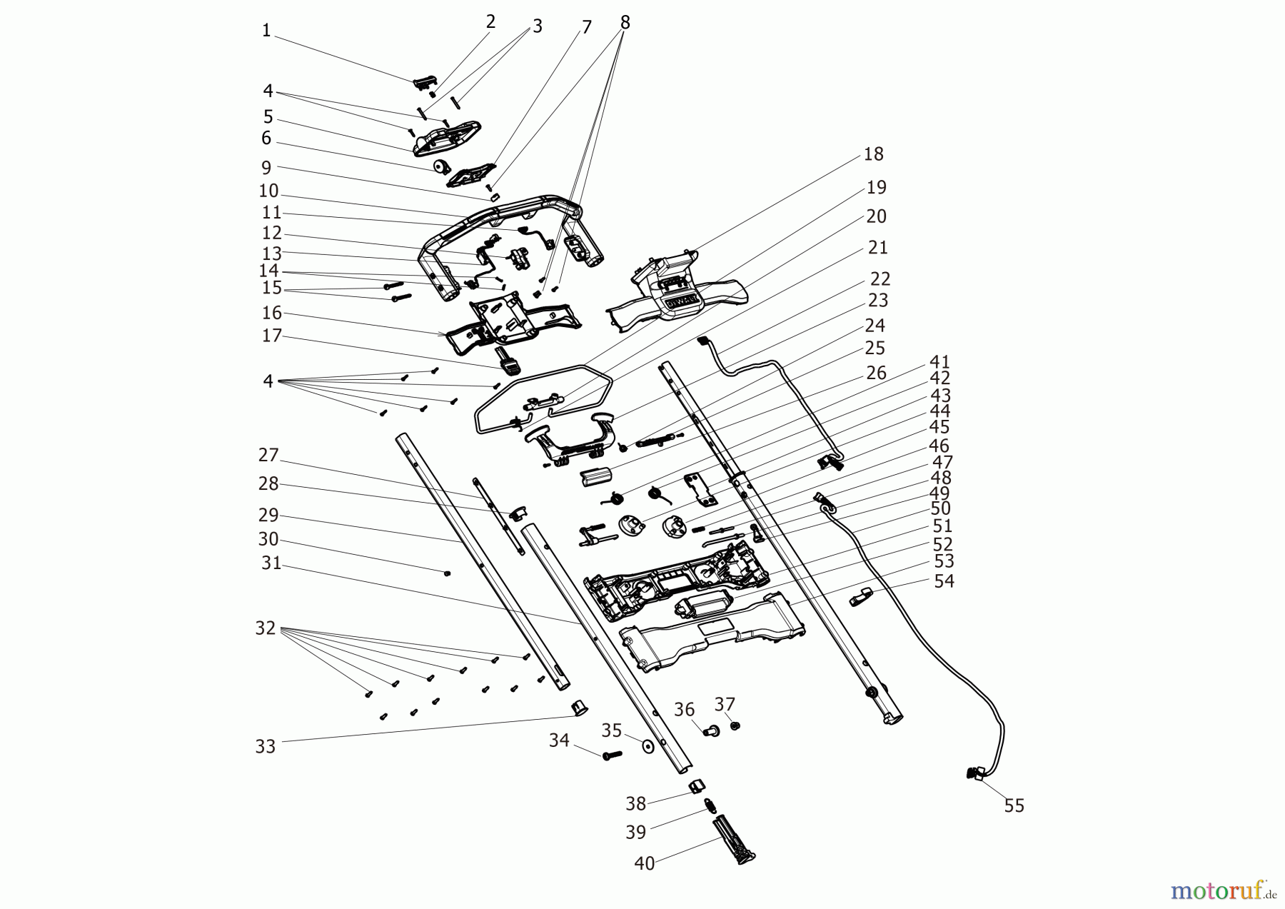  DEWALT Gartengeräte AKKU-RASEMMÄHER DCMWSP550N Seite 1
