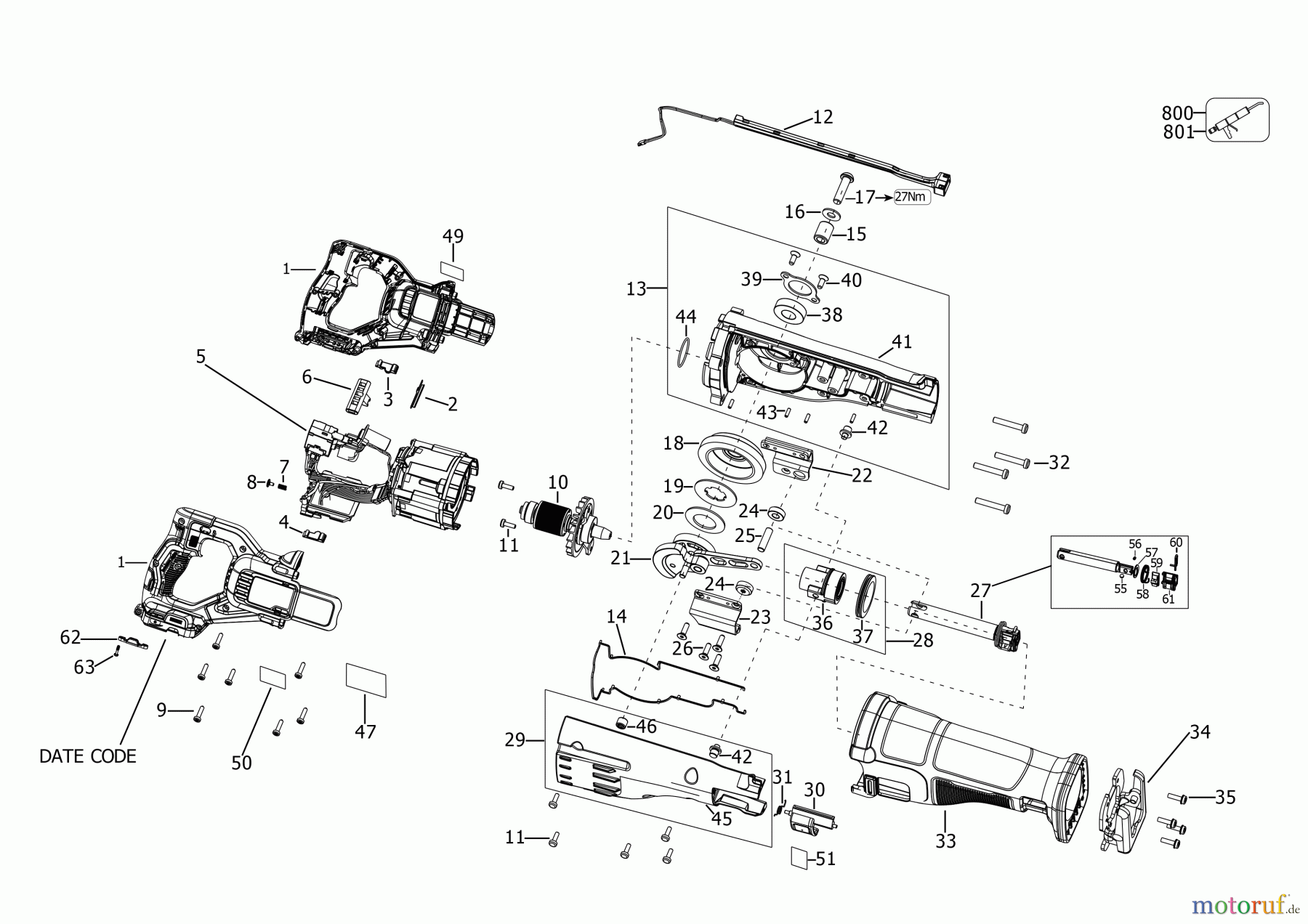  DEWALT HOLZARBEITEN SCHNEIDESÄGEN AKKU SÄBELSÄGE DCS386N Seite 1