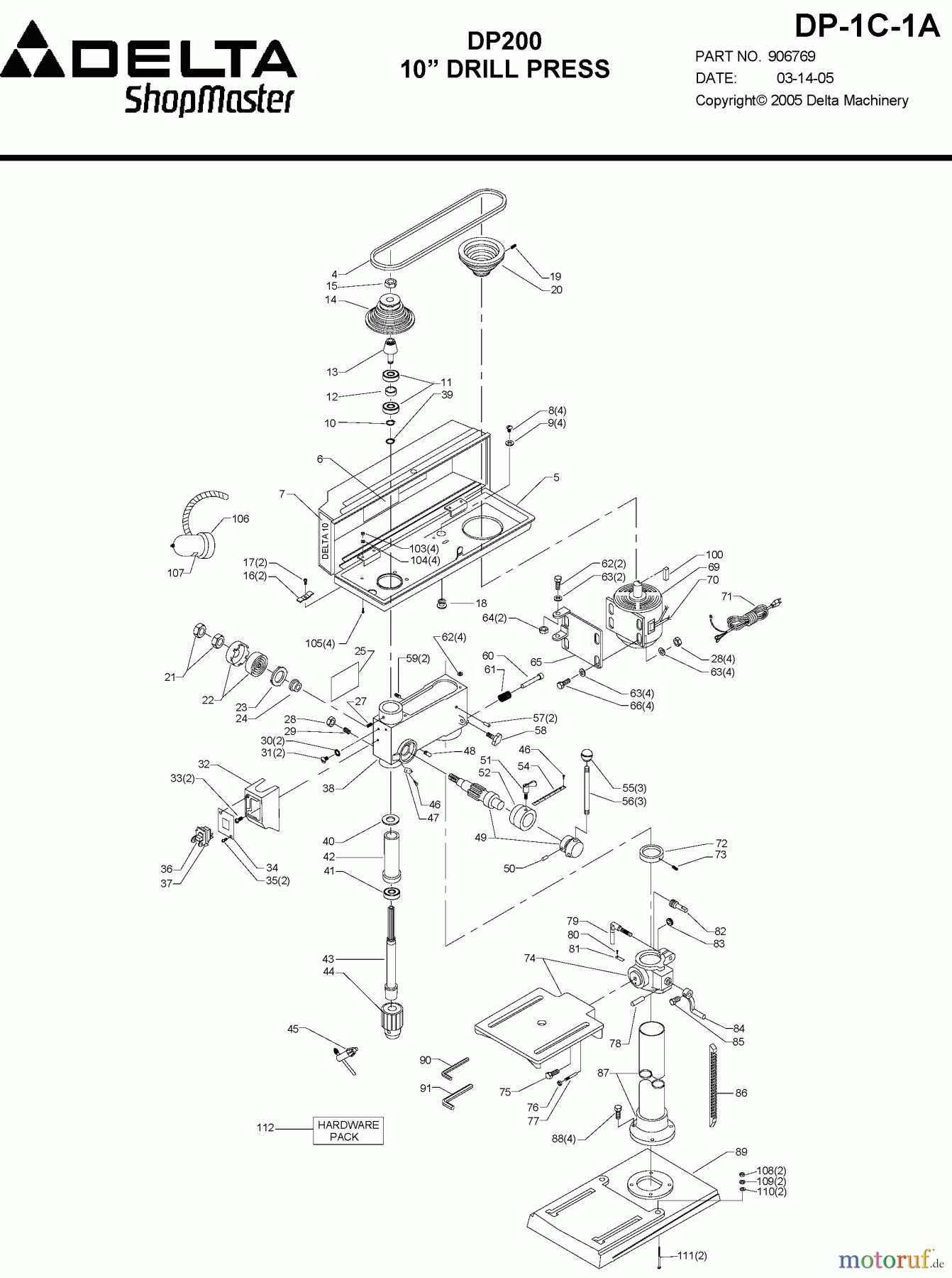BLACK+DECKER Divers 10 DRILL PRESS DP200 Seite 1