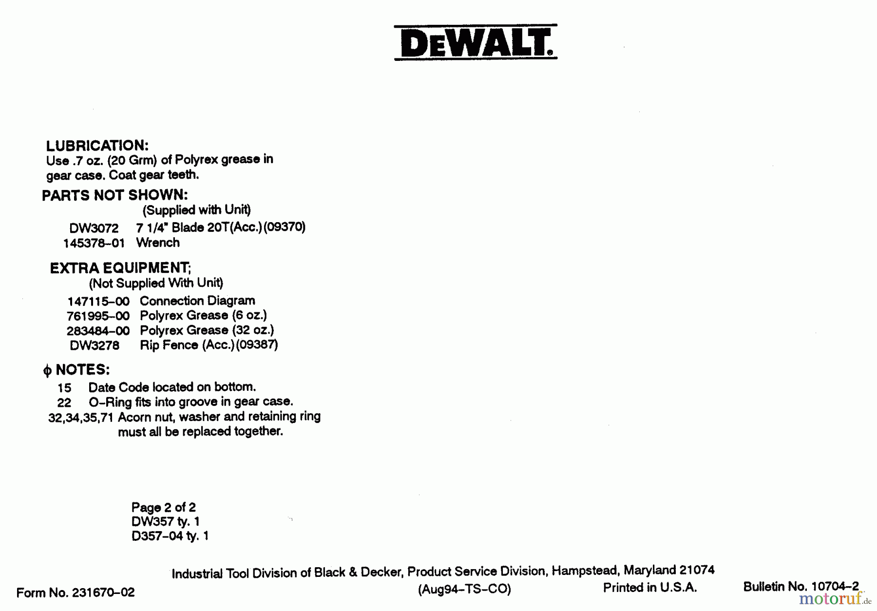  DEWALT Divers KREISSGE D357-04 Seite 2