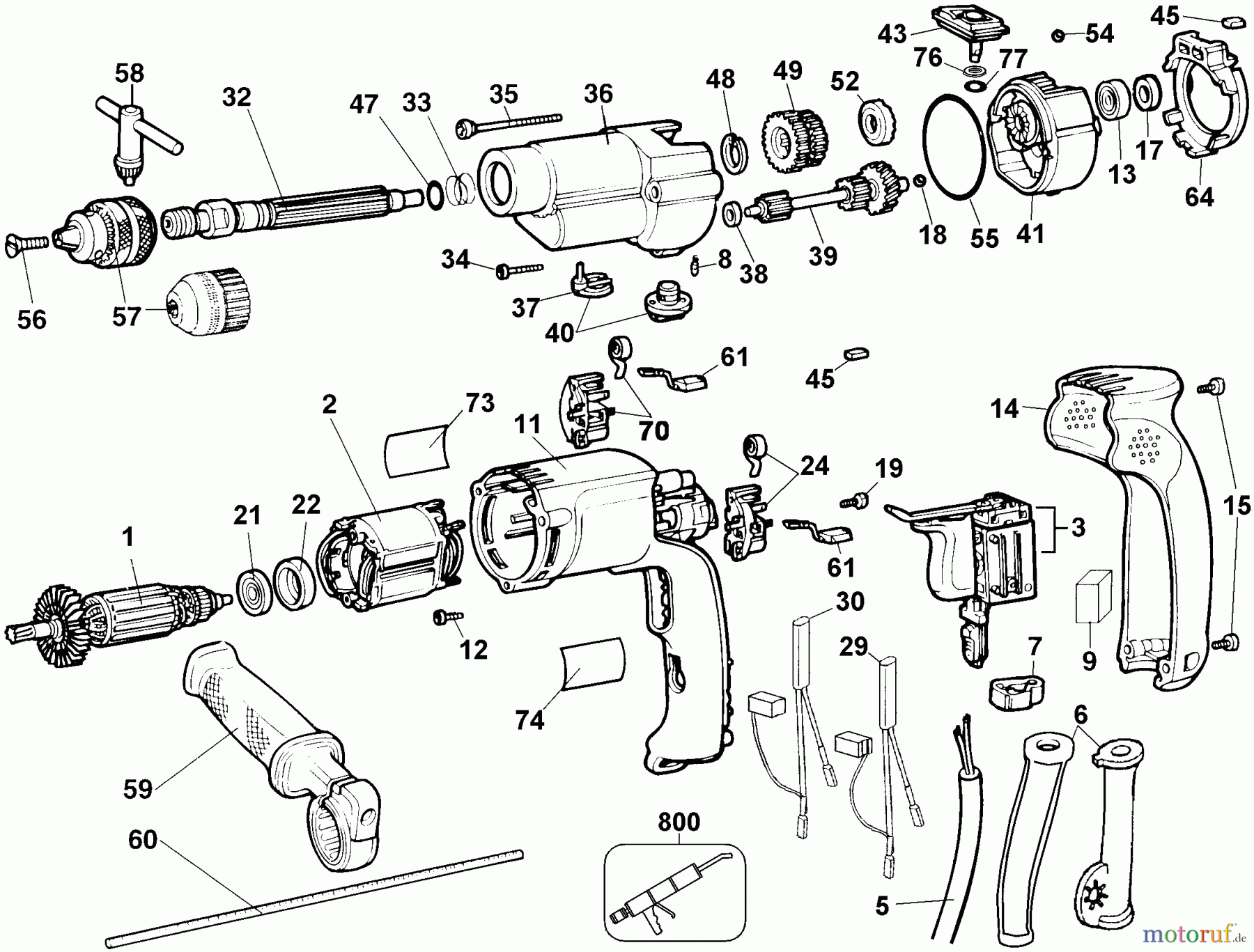 DEWALT Divers 2SP HAMMERDRILL 2+2 DW505KL Seite 1