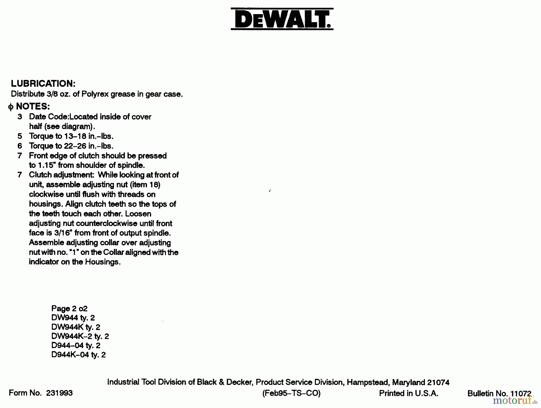 DEWALT Divers SCRUDRILL D944K-04 Seite 4