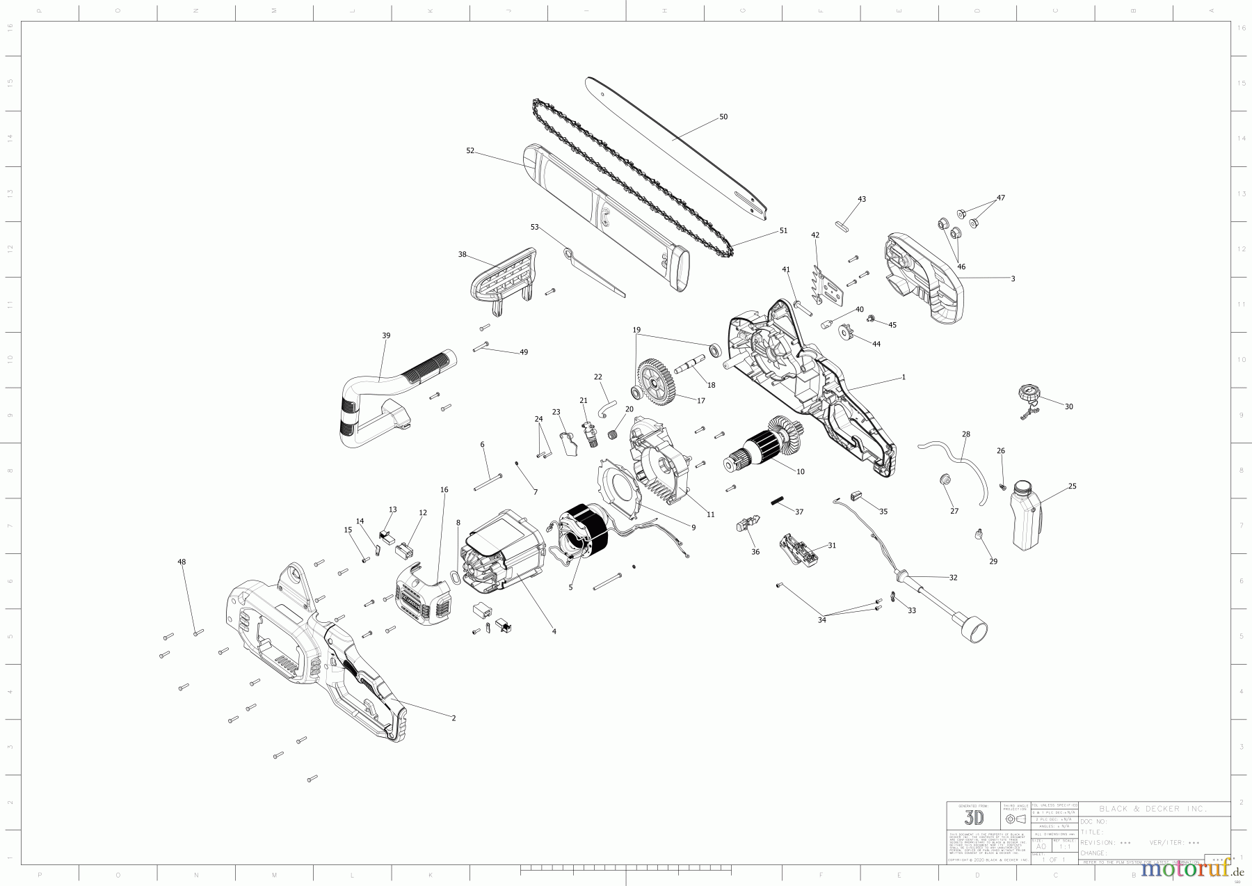 DEWALT Gartengeräte KETTENSÄGE DWCS600 Seite 1