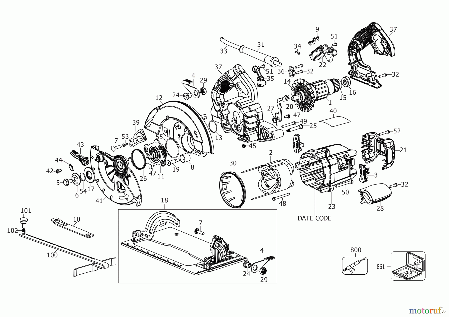 DEWALT HOLZARBEITEN KREISSÄGEN KREISSGE DWE575K Seite 2