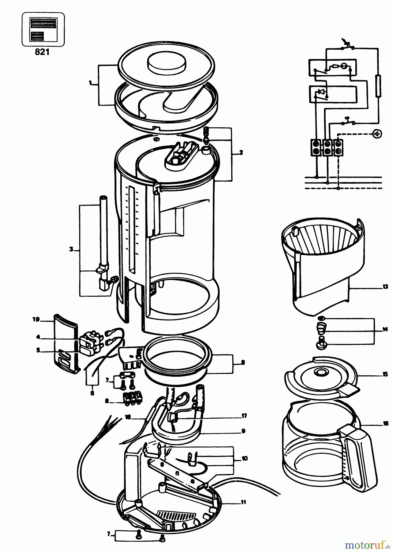 BLACK+DECKER HAUSHALT GETRÄNKE KAFFEEMASCHINE DCM321 Seite 1
