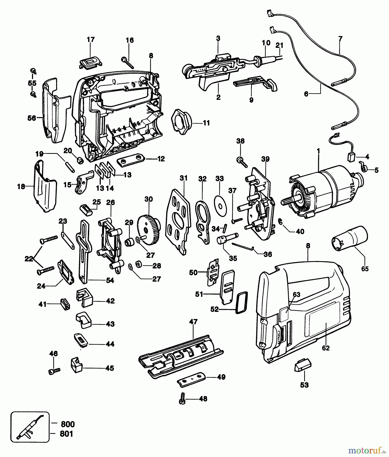  BLACK+DECKER INNENAUSSTATTUNG SÄGE STICHSÄGE BD765PE Seite 1