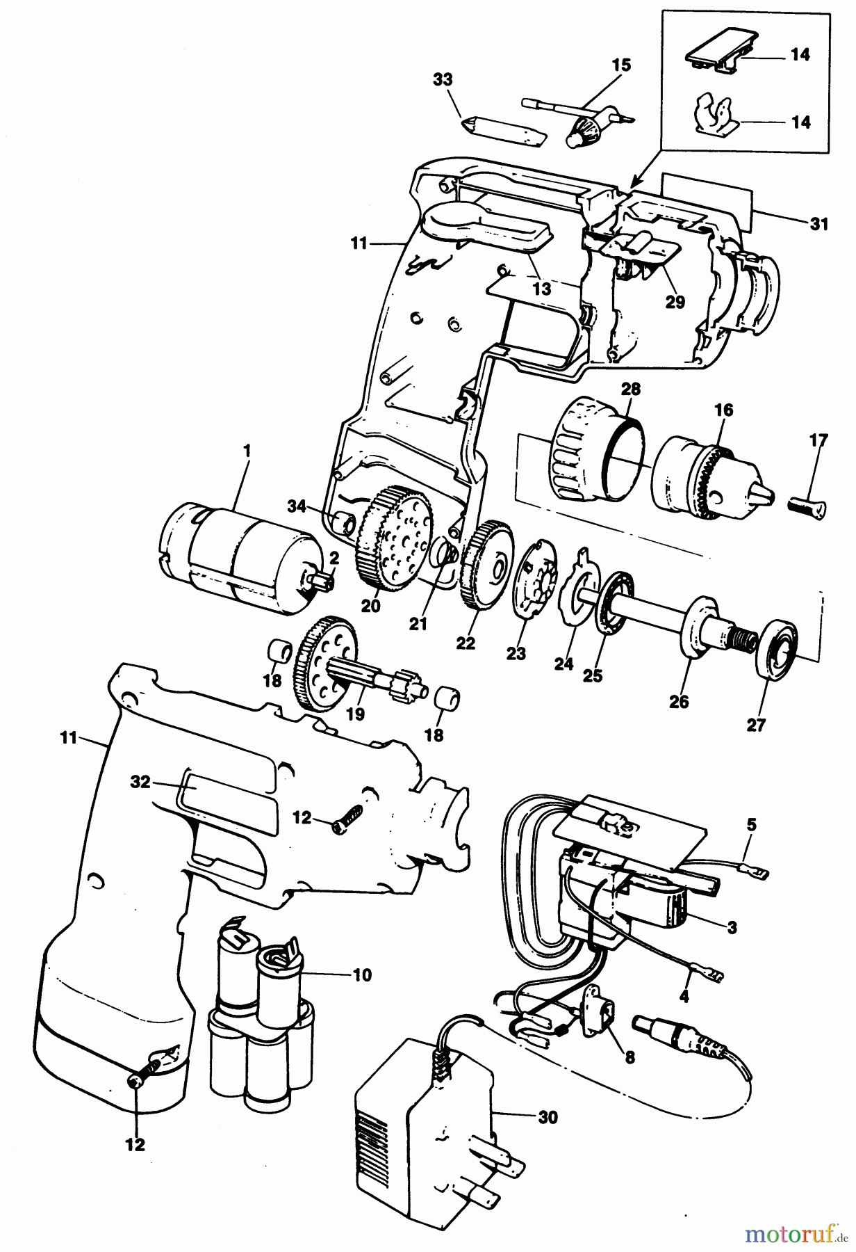 BLACK+DECKER INNENAUSSTATTUNG BOHRER AKKU-BOHRMASCHINE BD602 Seite 1