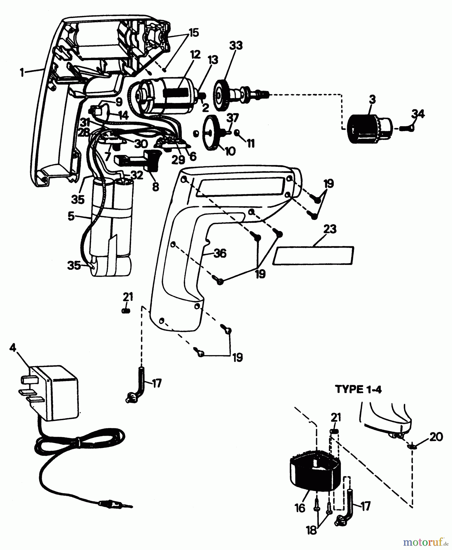 BLACK+DECKER INNENAUSSTATTUNG BOHRER AKKU-BOHRMASCHINE 9020 Seite 1