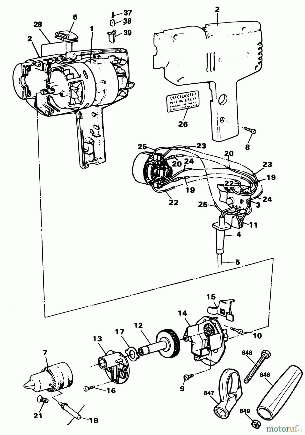  BLACK+DECKER INNENAUSSTATTUNG BOHRER BOHRER BD504 Seite 1