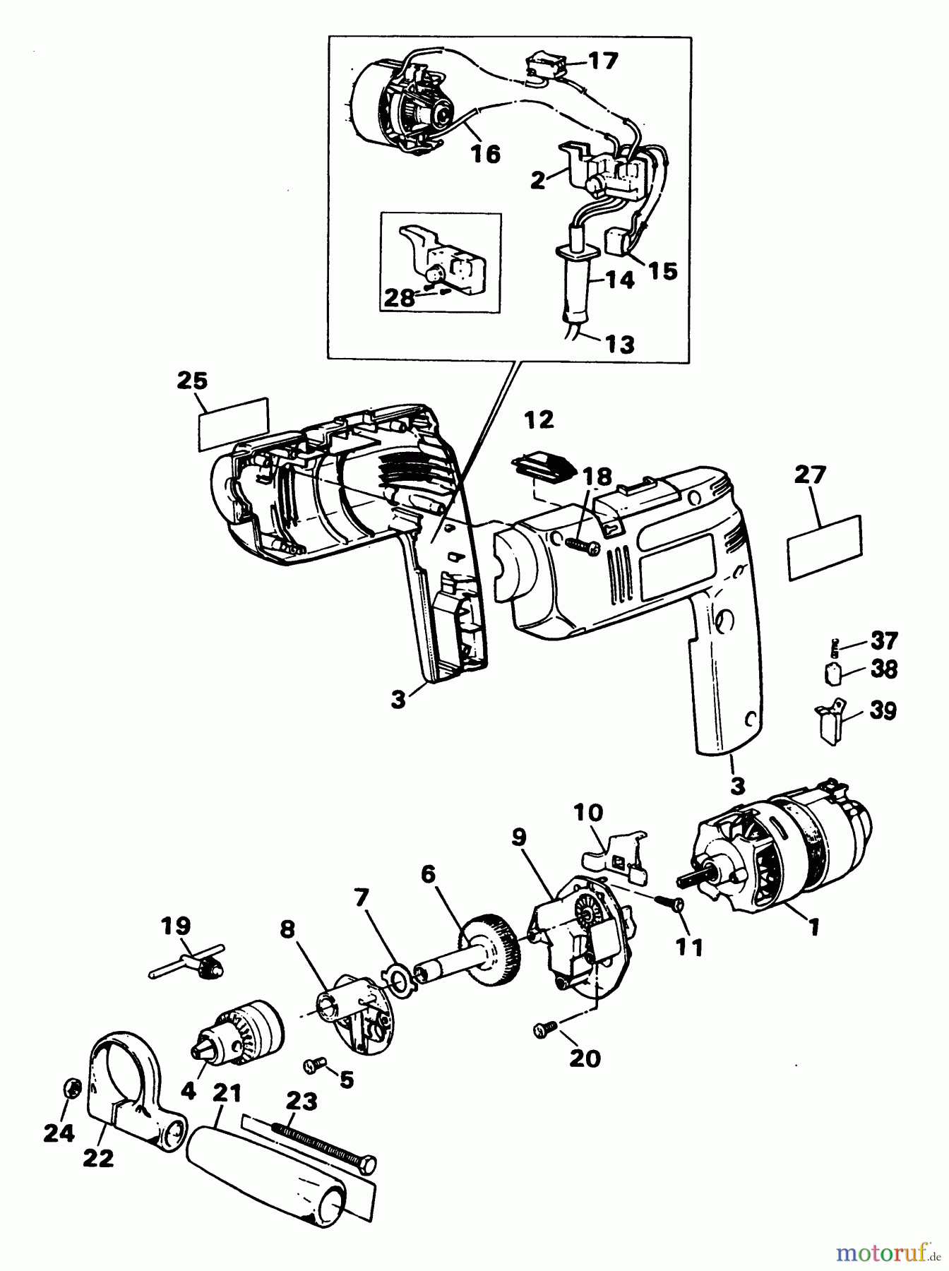  BLACK+DECKER INNENAUSSTATTUNG BOHRER BOHRER H552 Seite 1