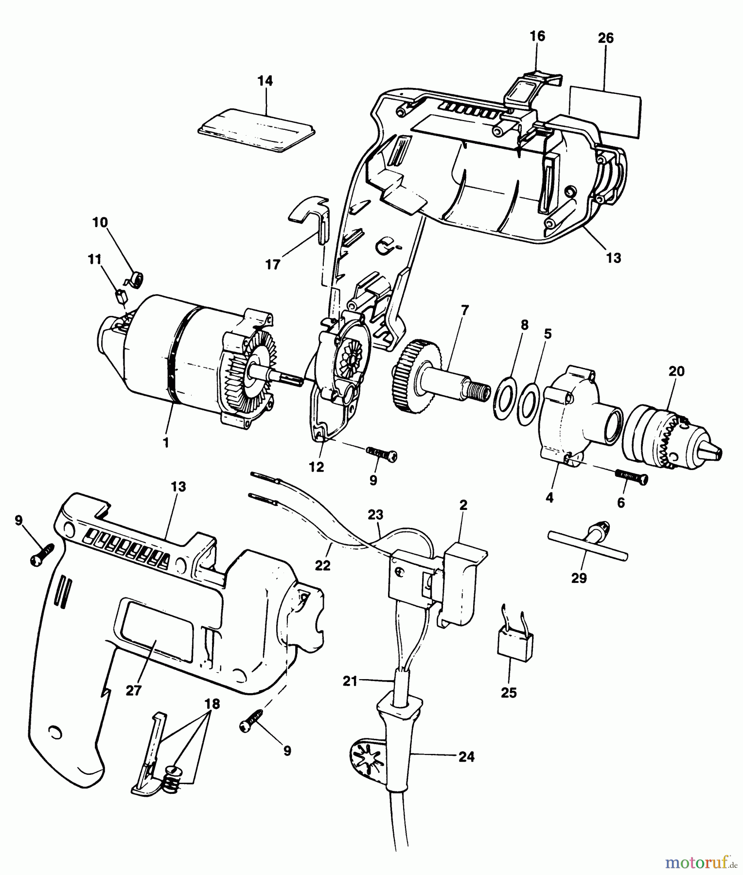 BLACK+DECKER INNENAUSSTATTUNG BOHRER BOHRER BD561V Seite 1