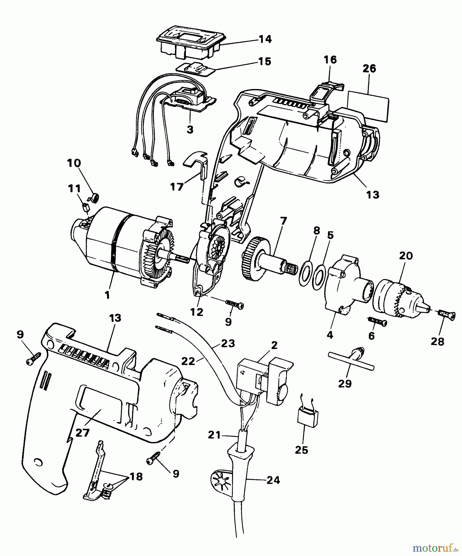 BLACK+DECKER INNENAUSSTATTUNG BOHRER BOHRER CP380RE Seite 1