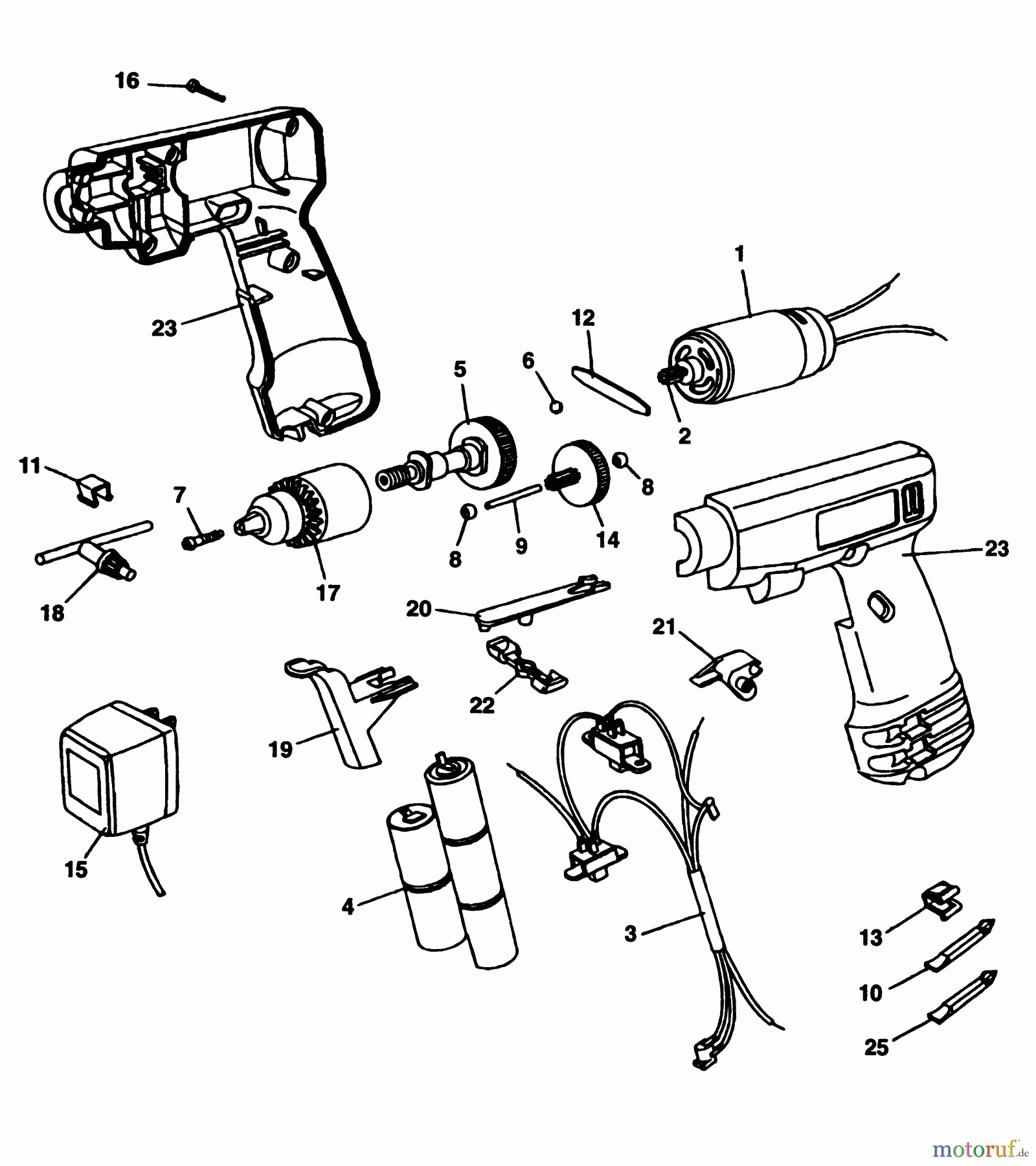  BLACK+DECKER INNENAUSSTATTUNG BOHRER AKKU-BOHRMASCHINE 9049 Seite 1