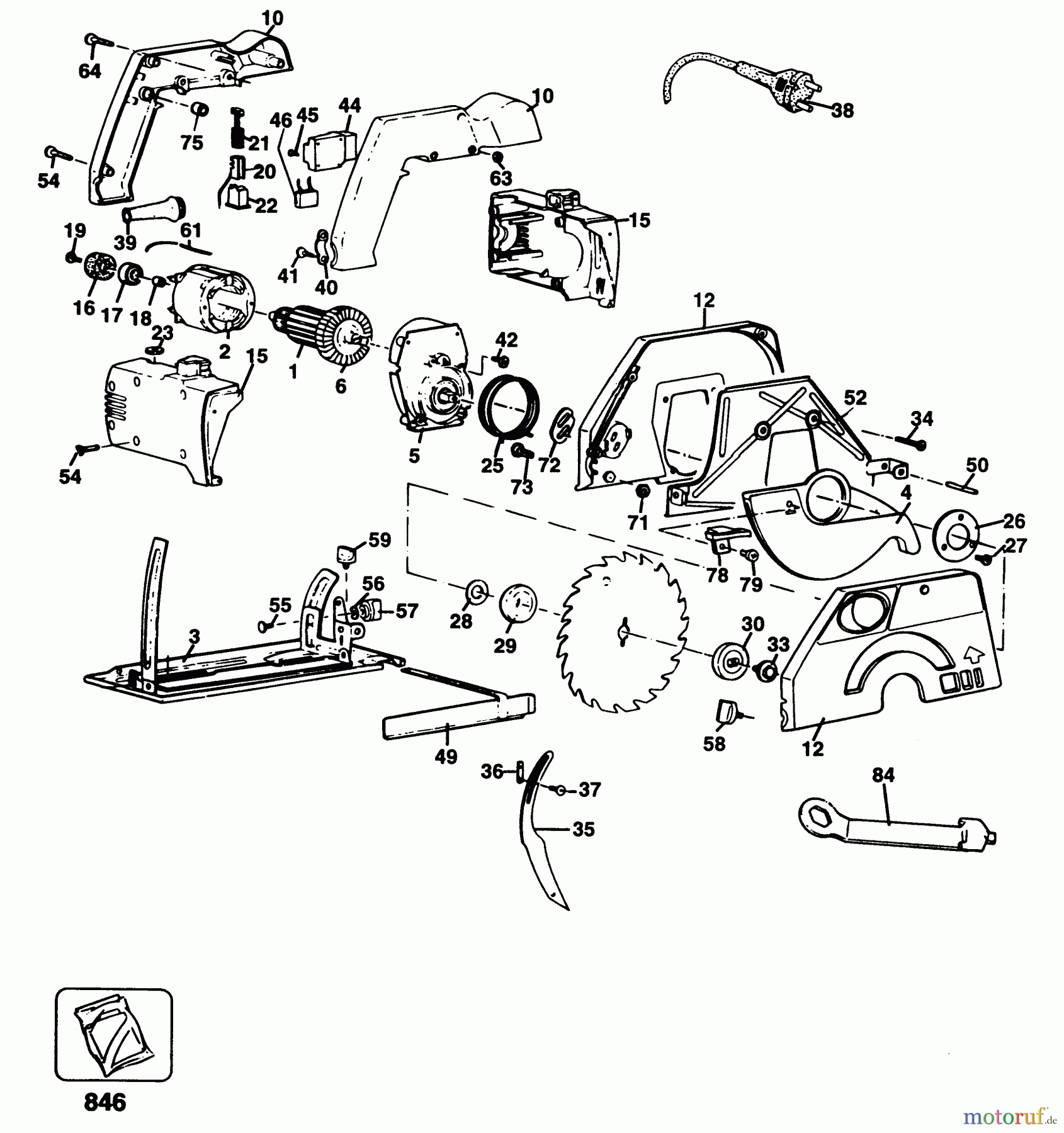 BLACK+DECKER INNENAUSSTATTUNG SÄGE KREISSÄGE BD840 Seite 1