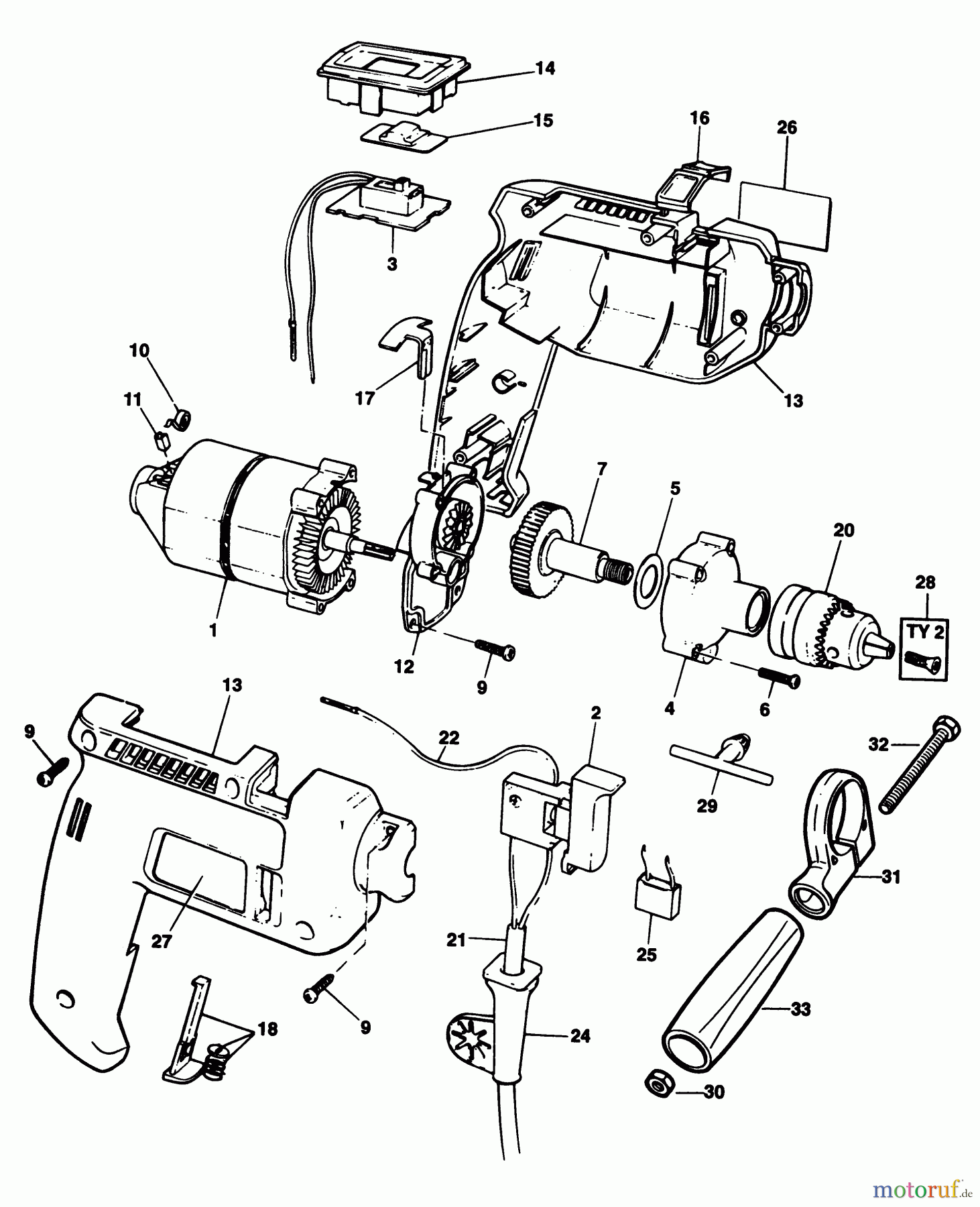 BLACK+DECKER INNENAUSSTATTUNG BOHRER BOHRER BD662 Seite 1