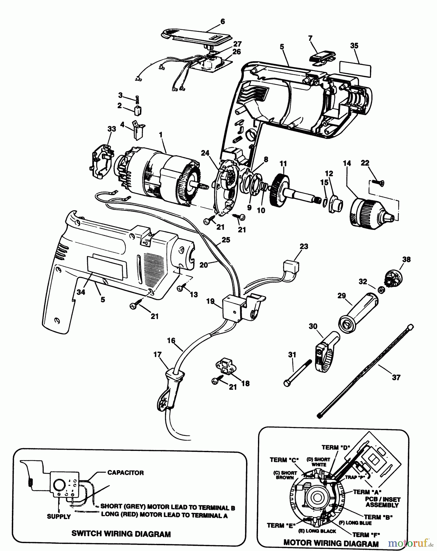 BLACK+DECKER INNENAUSSTATTUNG BOHRER BOHRER SPEC575 Seite 1