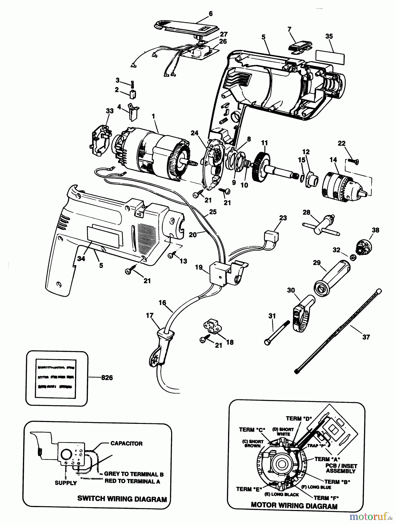 BLACK+DECKER INNENAUSSTATTUNG BOHRER BOHRER SPEC579 Seite 1