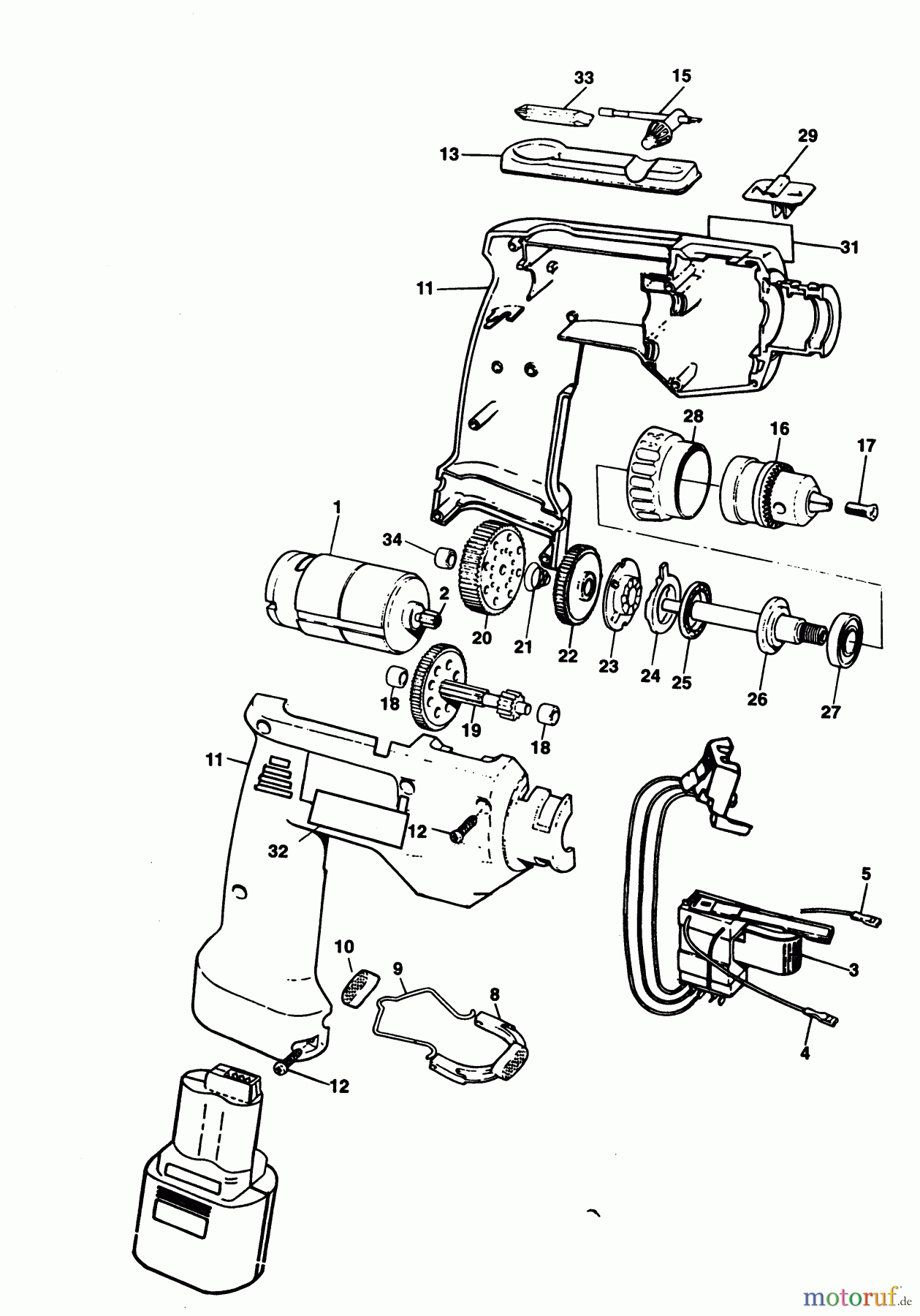BLACK+DECKER INNENAUSSTATTUNG BOHRER AKKU-BOHRMASCHINE BD9052 Seite 1