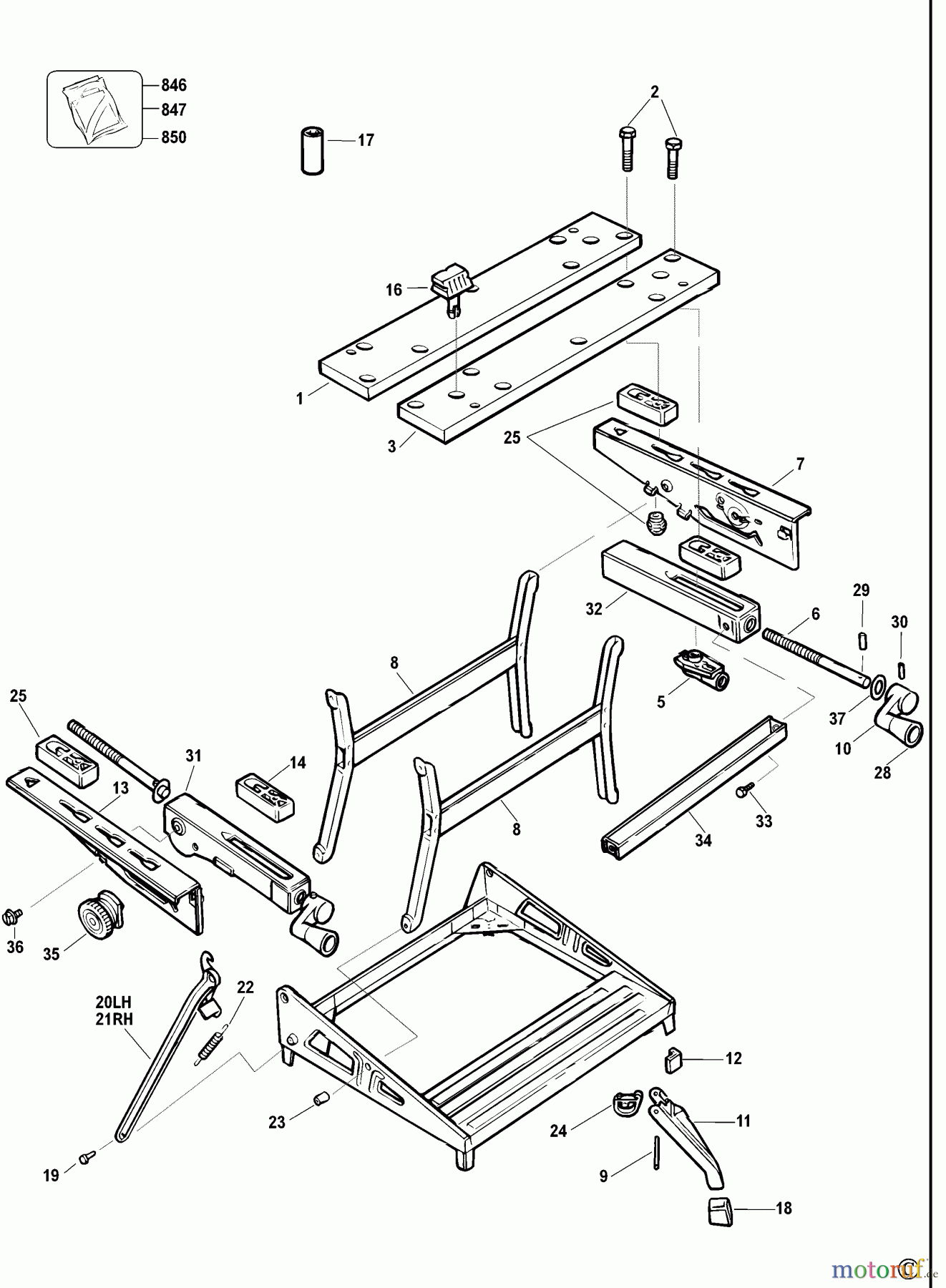  BLACK+DECKER INNENAUSSTATTUNG WERKBANK, SCHRAUBSTOCK, JOBBER, LEITERN WORKMATE WM550 Seite 1