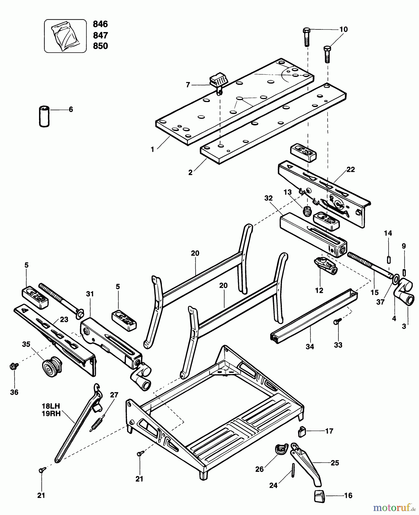  BLACK+DECKER INNENAUSSTATTUNG WERKBANK, SCHRAUBSTOCK, JOBBER, LEITERN WORKMATE WM800 Seite 1