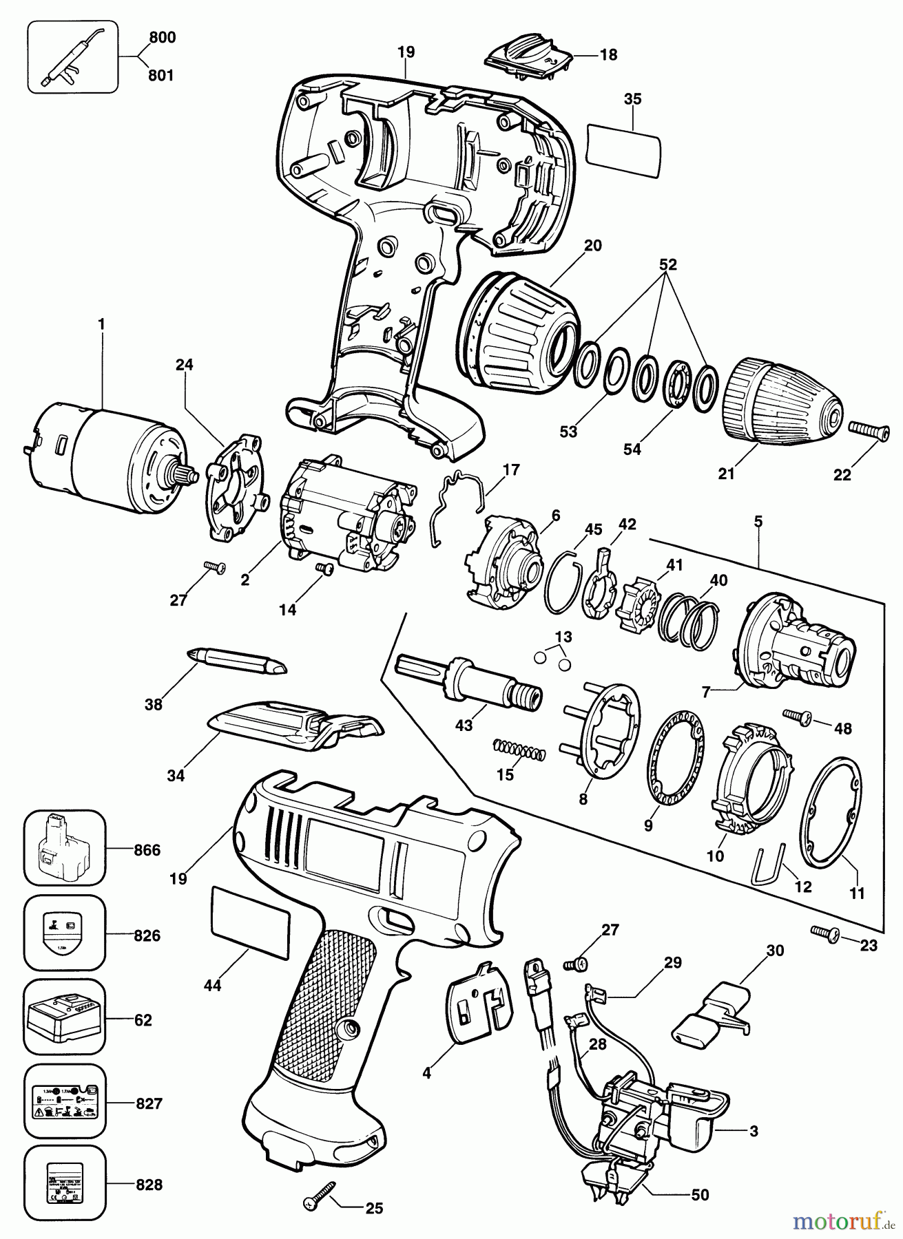 BLACK+DECKER INNENAUSSTATTUNG BOHRER AKKU-BOHRMASCHINE KC8482C Seite 1