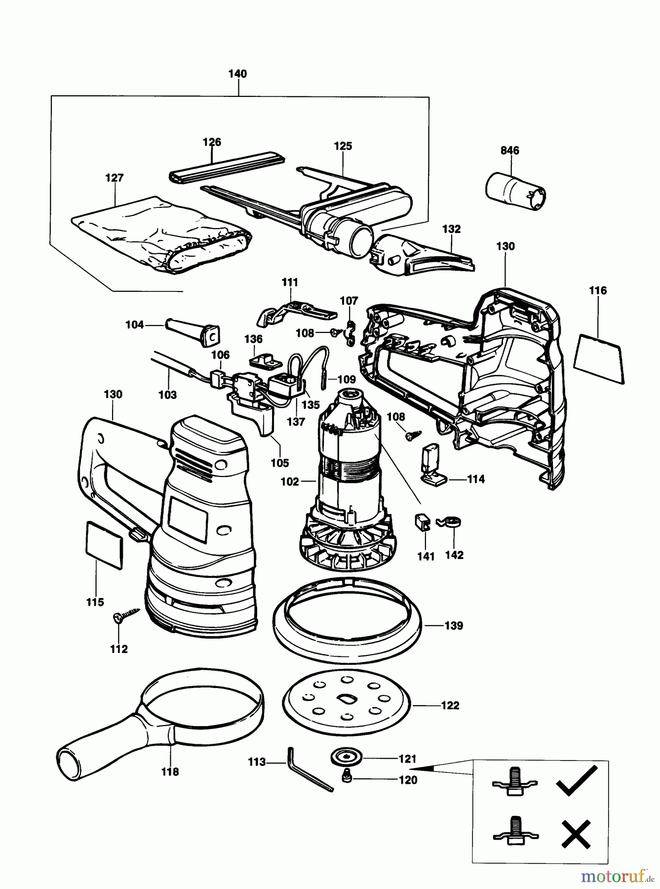  BLACK+DECKER INNENAUSSTATTUNG ABSCHLEIFGERÄT EKZENT.SCHLEIFER KA190S Seite 1