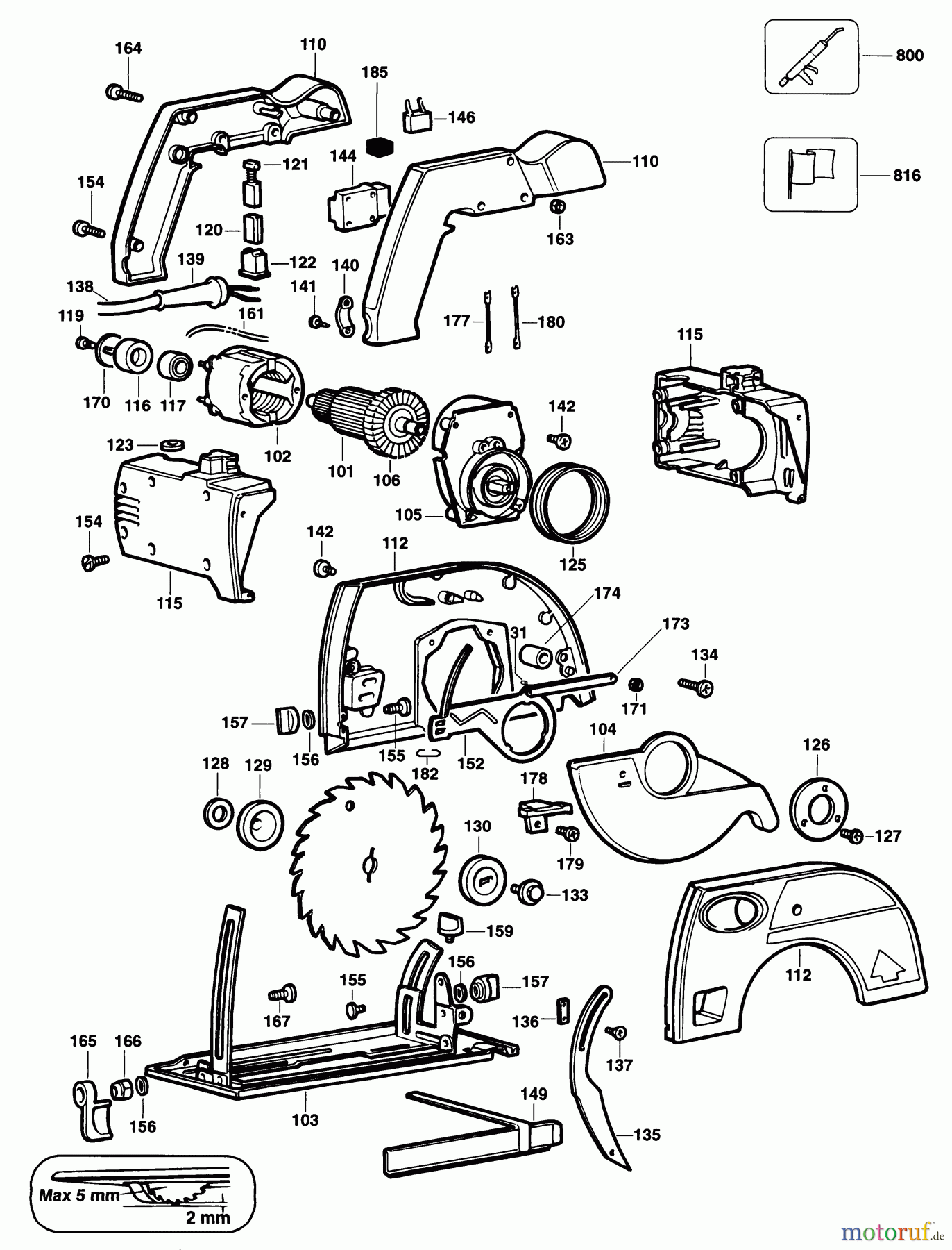 BLACK+DECKER INNENAUSSTATTUNG SÄGE KREISSÄGE KS865 Seite 1