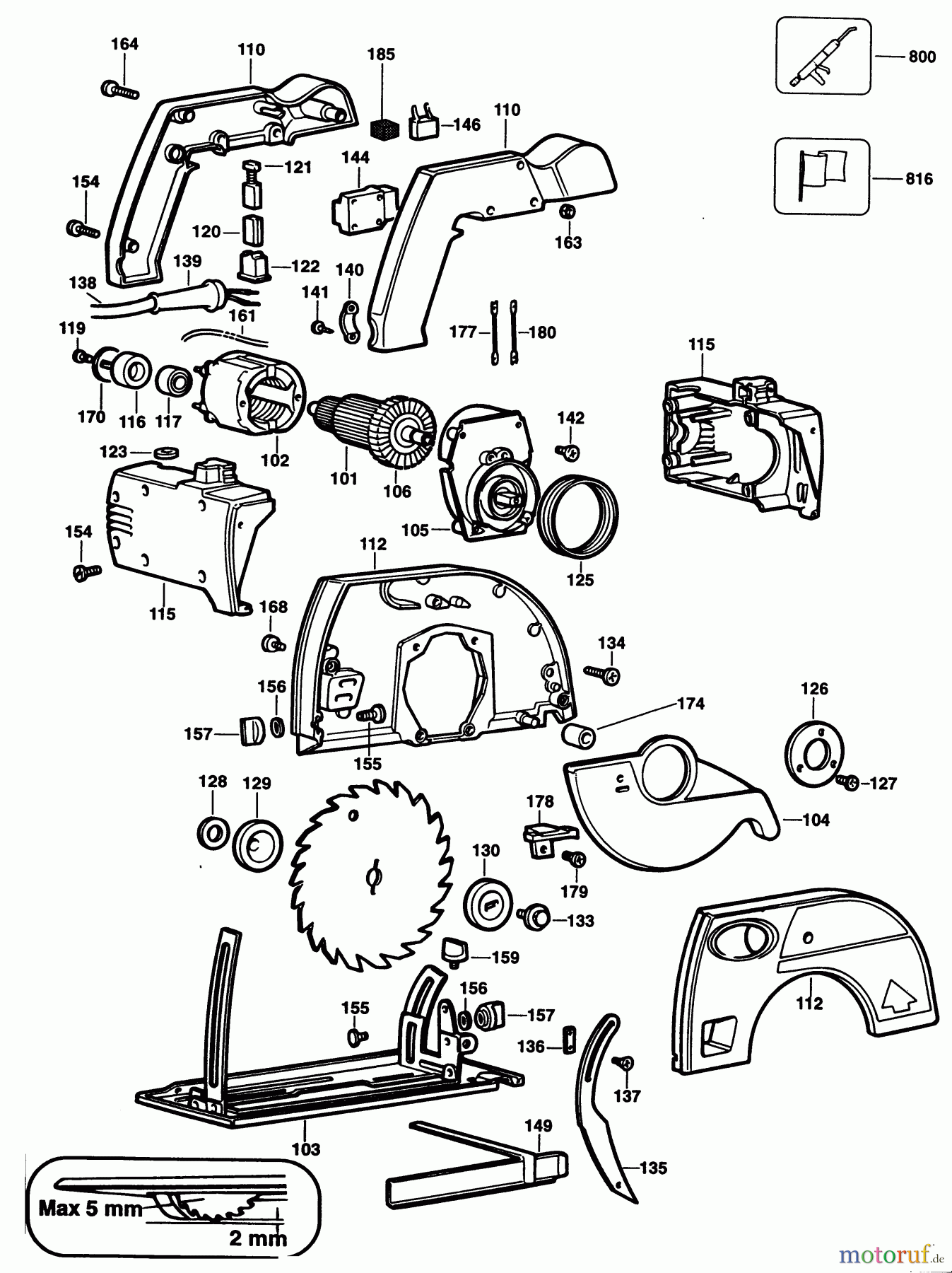 BLACK+DECKER INNENAUSSTATTUNG SÄGE KREISSÄGE KS846 Seite 1