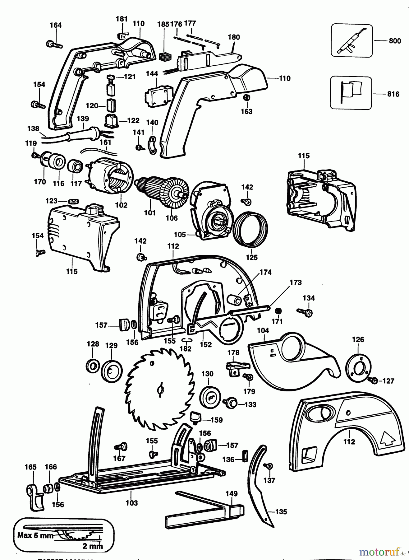 BLACK+DECKER INNENAUSSTATTUNG SÄGE KREISSÄGE KS865E Seite 1