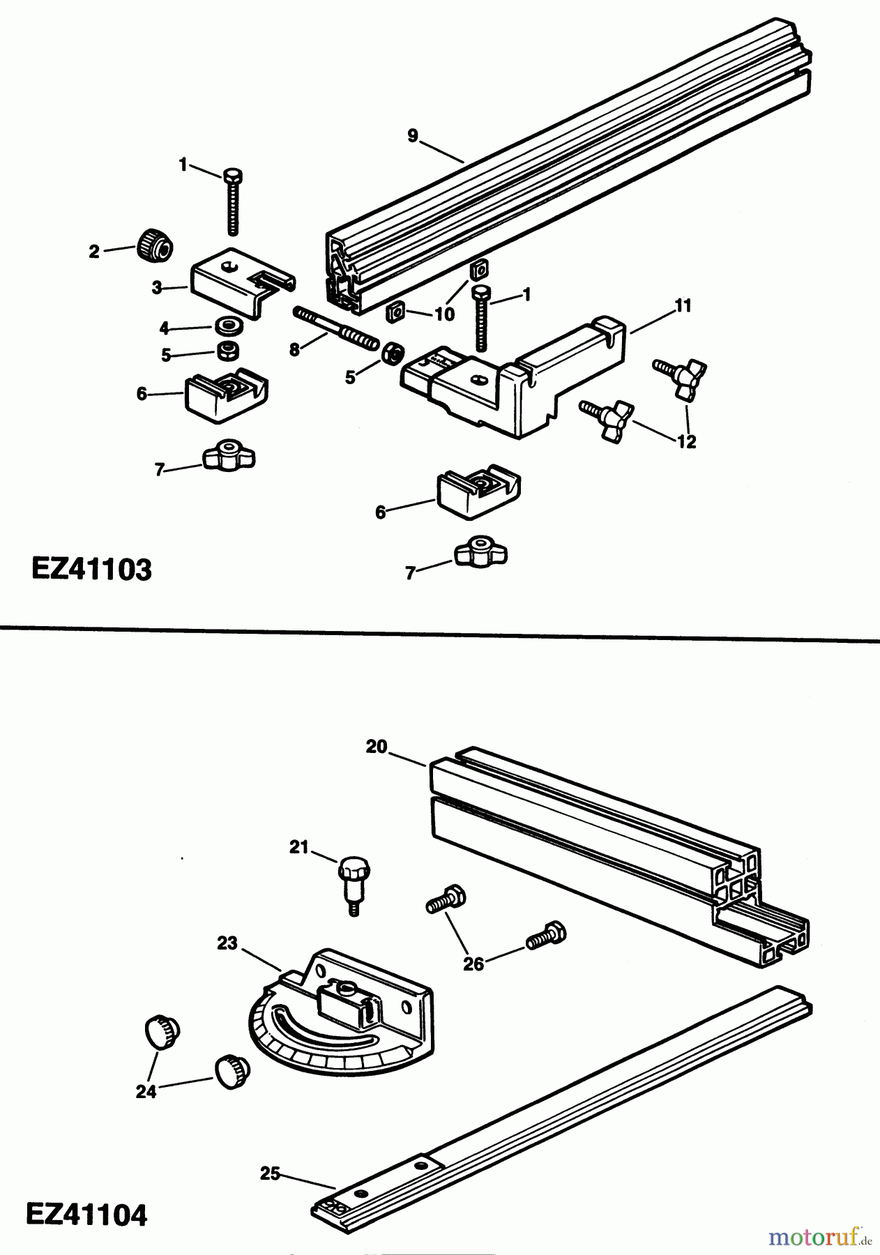 ELU ACCESSORIES ACCESSORIES, ATTACHMENTS & UNPOWERED ANSCHLAG-BAUGRUPPE EZ41103 Seite 1