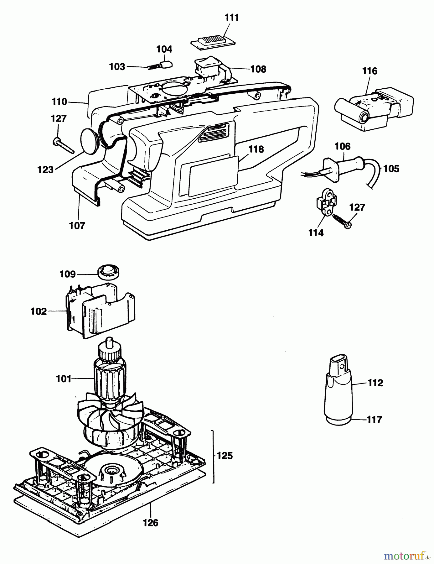 BLACK+DECKER INNENAUSSTATTUNG ABSCHLEIFGERÄT SCHLEIFER BL135 Seite 1