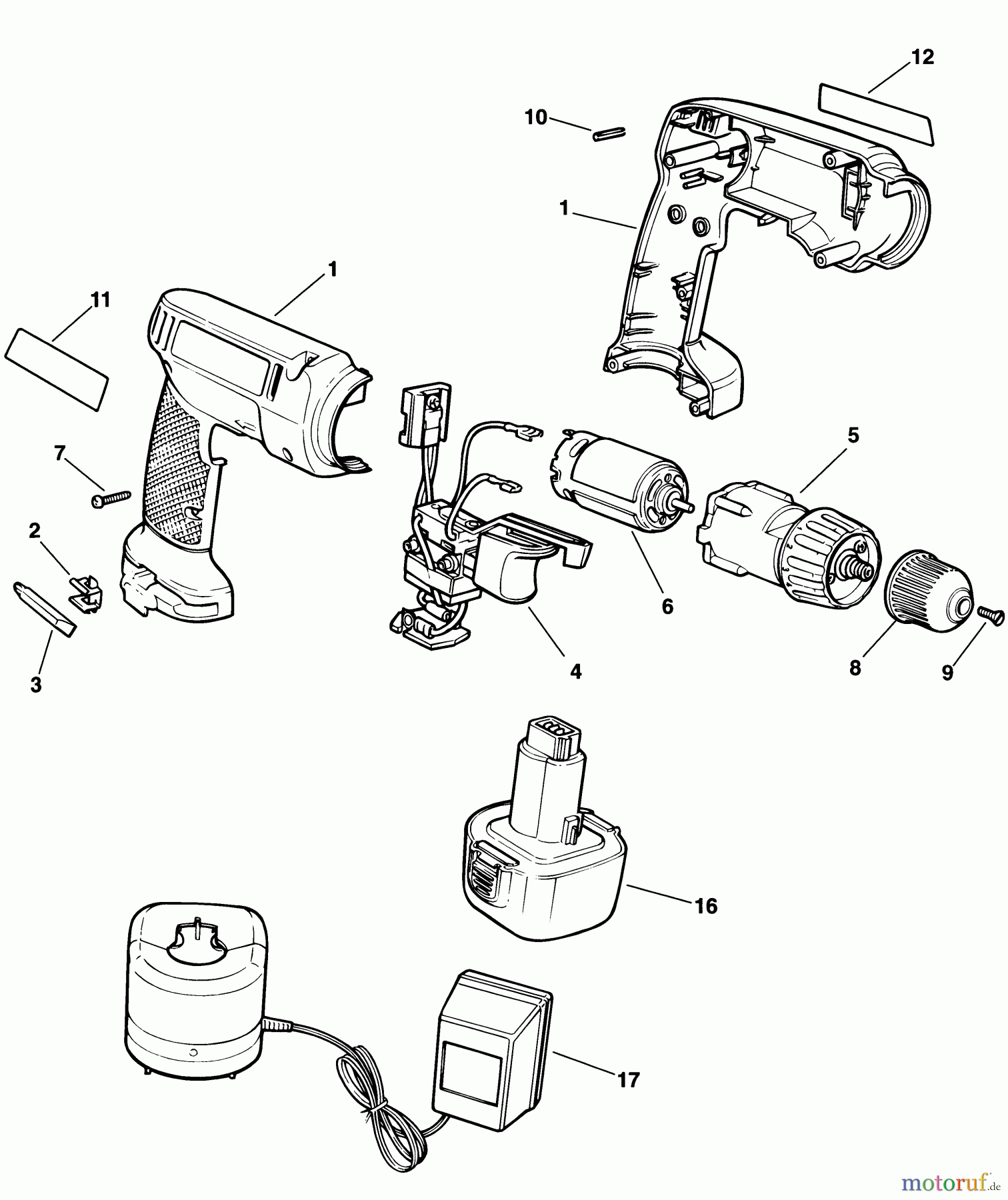  BLACK+DECKER INNENAUSSTATTUNG BOHRER AKKU SCHRAUBER KC9651C Seite 1